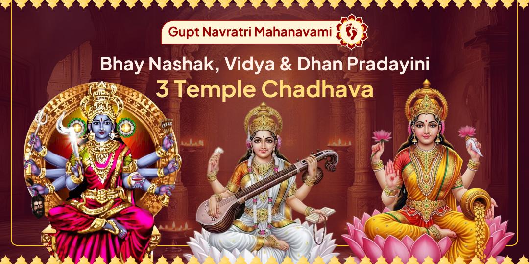 Invoke Triple Devi Blessings: Kali, Lakshmi, Saraswati with sacred Chadhava on Mahanavami with just one click!