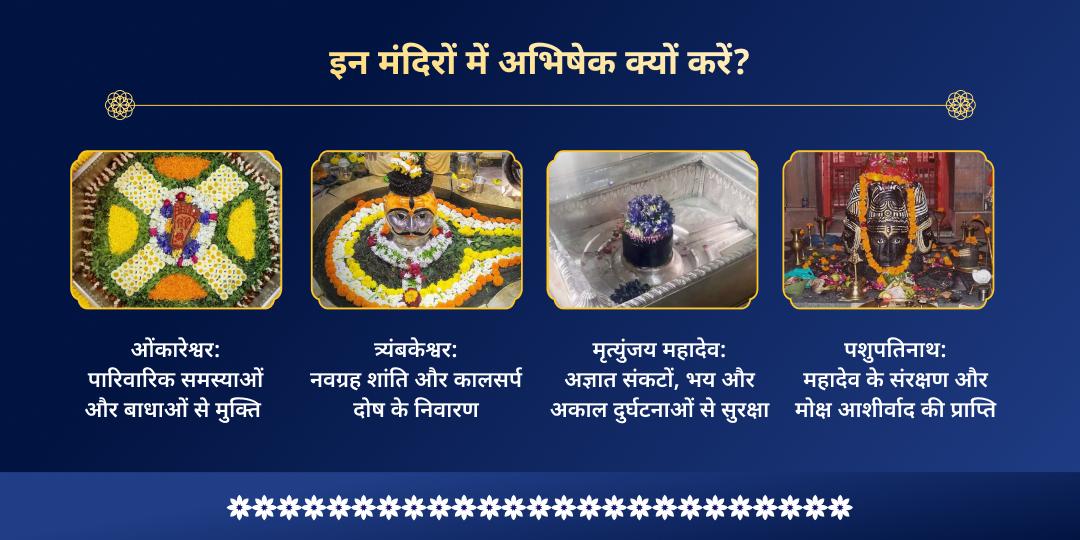 महा शिवरात्रि निशीथ काल 4 शिवलिंग जल-बेलपत्र अभिषेक 