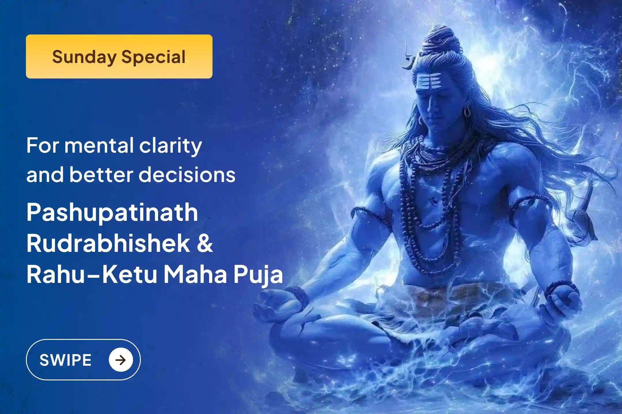 🌑 A golden opportunity for mental peace and divine guidance in important life decisions through Rudrabhishek and Graha Shanti rituals