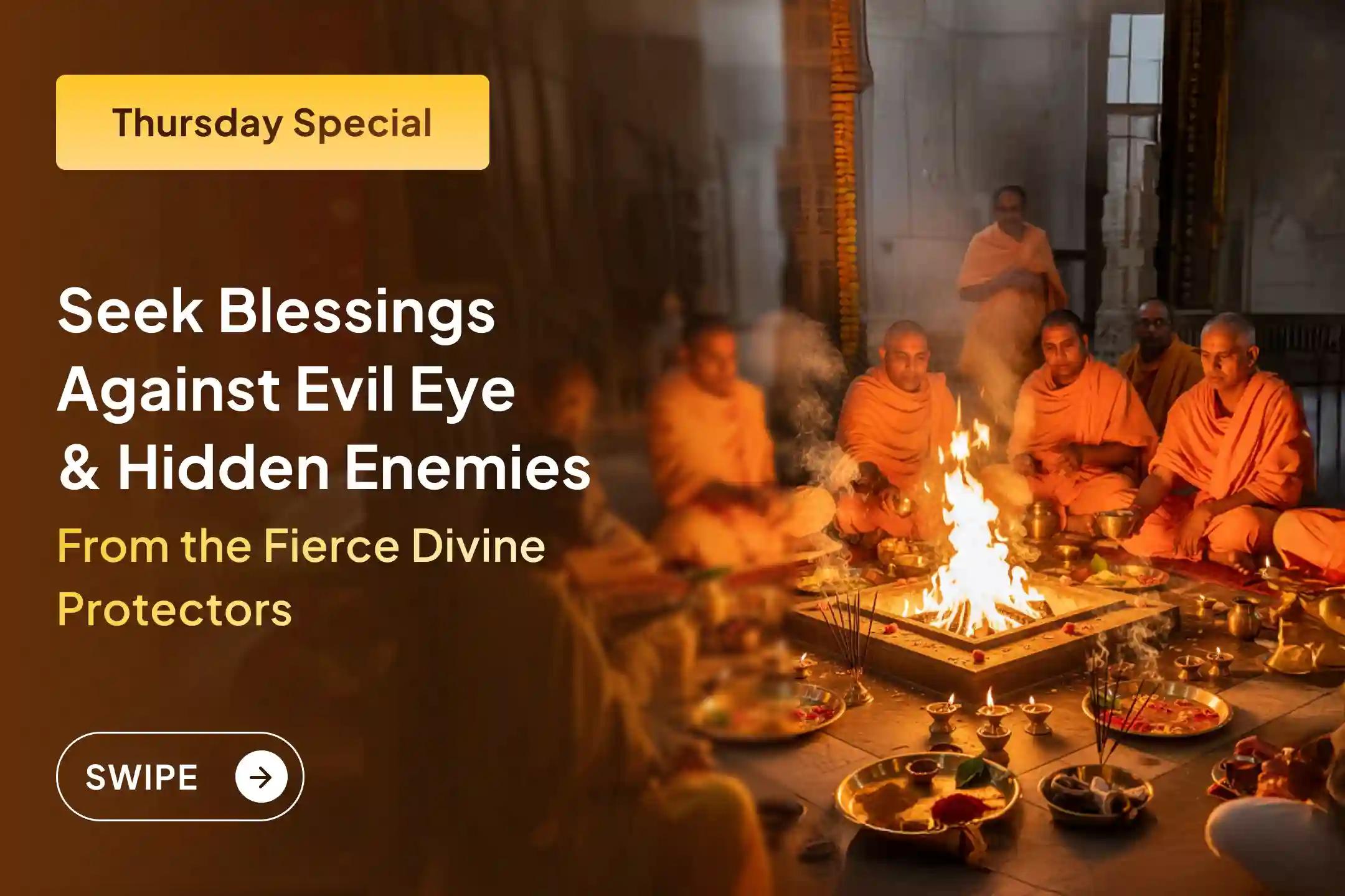  🧿 It’s said Nazar can break rocks, no wonder it can shake stability in life. This Bhairav–Bagalamukhi Raksha Kavach Yagya is believed to guard against such negativity.