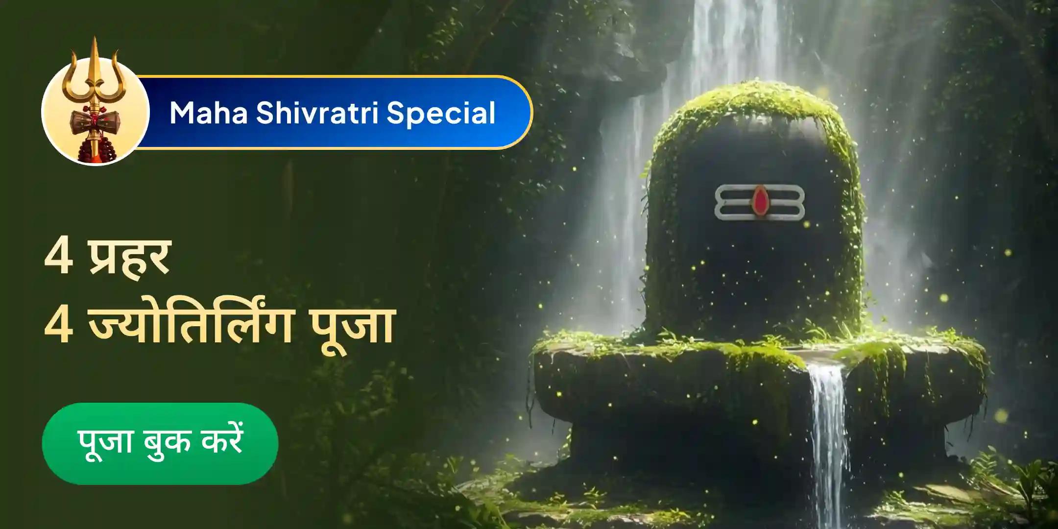 4 प्रहर 4 ज्योतिर्लिंग रुद्राभिषेक पूजा