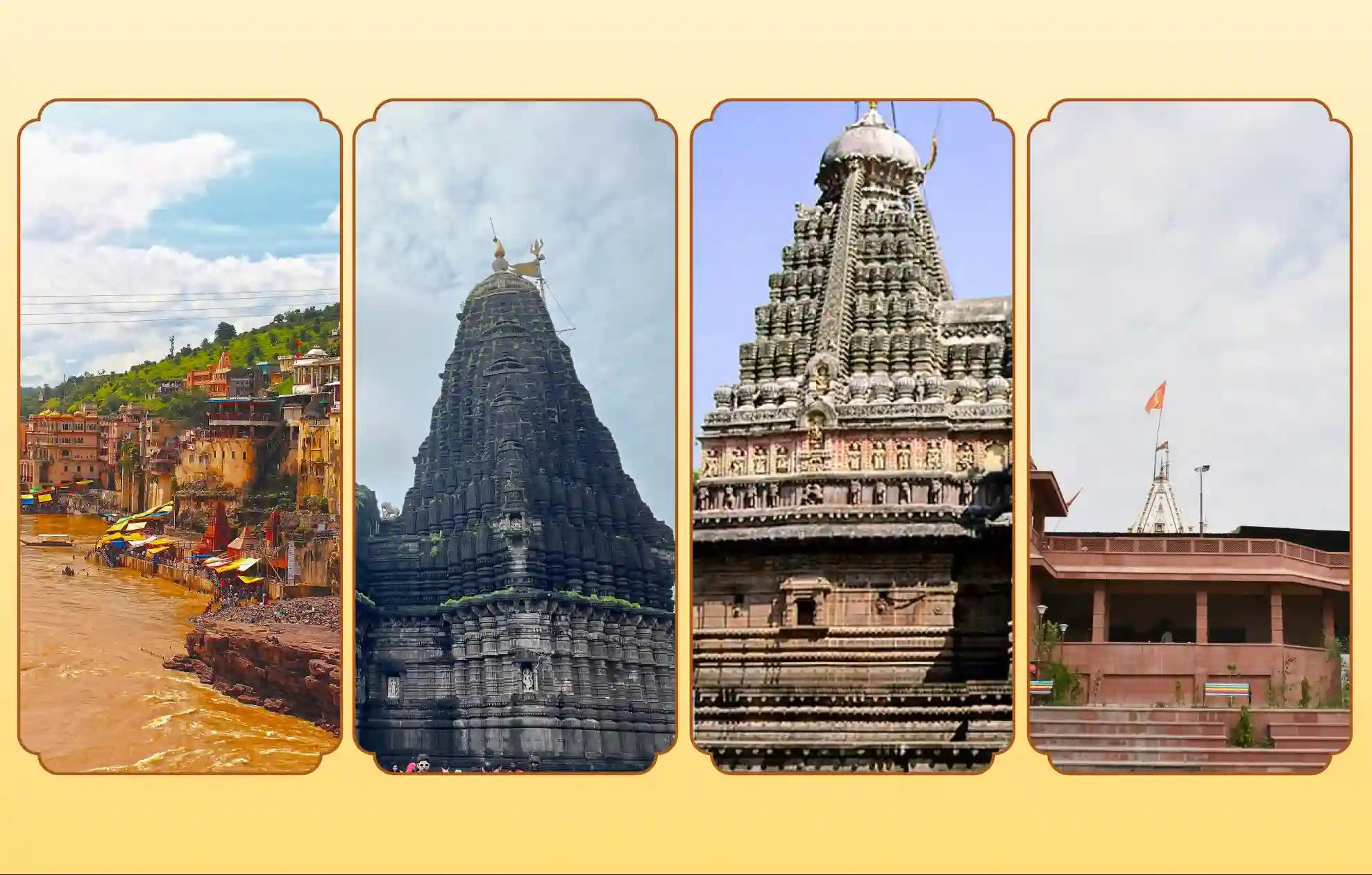 Trimbakeshwar Jyotirlinga, Omkareshwar Jyotirlinga, Grishneshwar Jyotirlinga, Baidyanath Jyotirlinga, Maharashtra, Madhya Pradesh, Maharashtra, Jharkhand