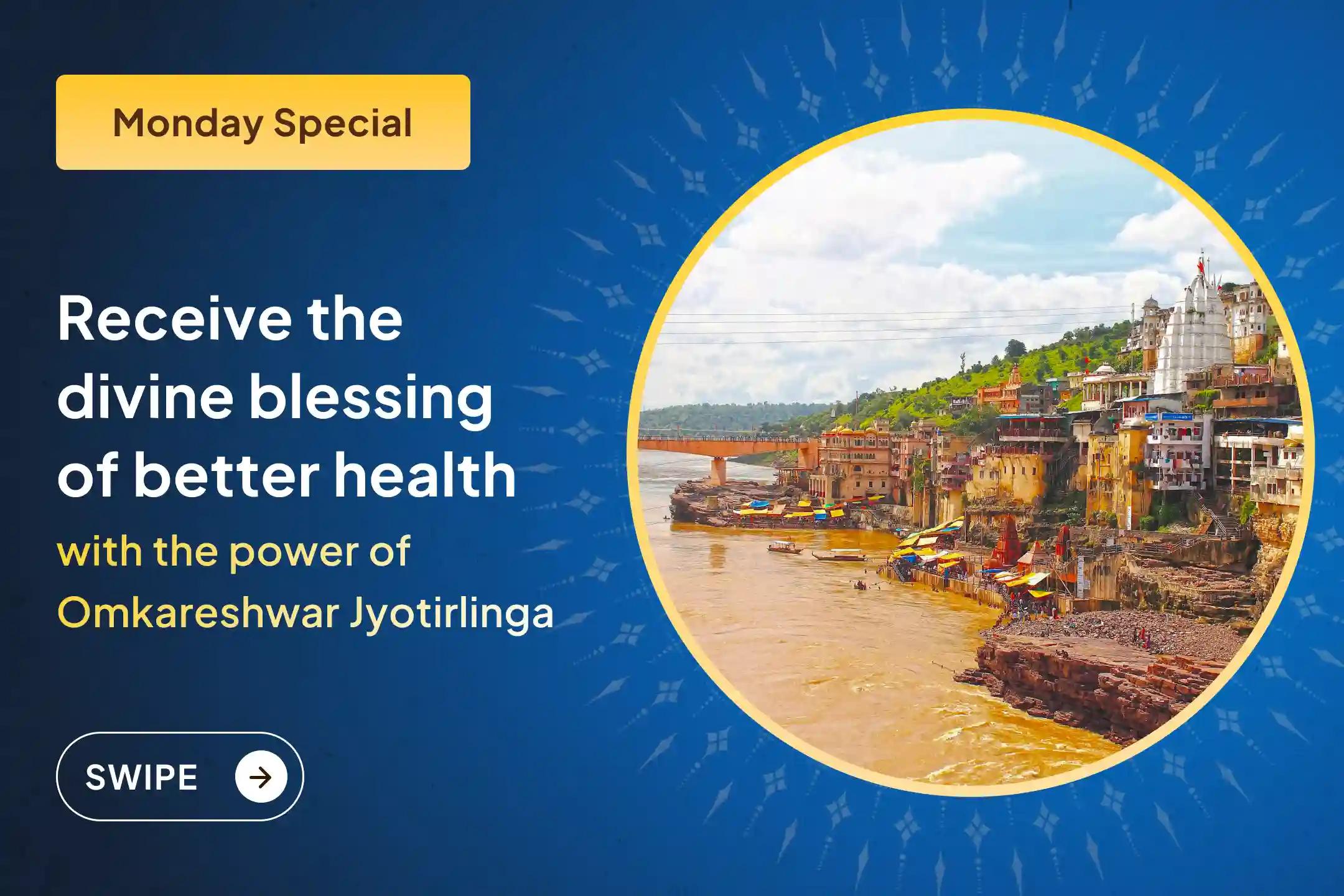 🕉️💪 Are you troubled by recurring illnesses or slow progress? Find the right direction for health through this special ritual at Omkareshwar Jyotirlinga this Monday.