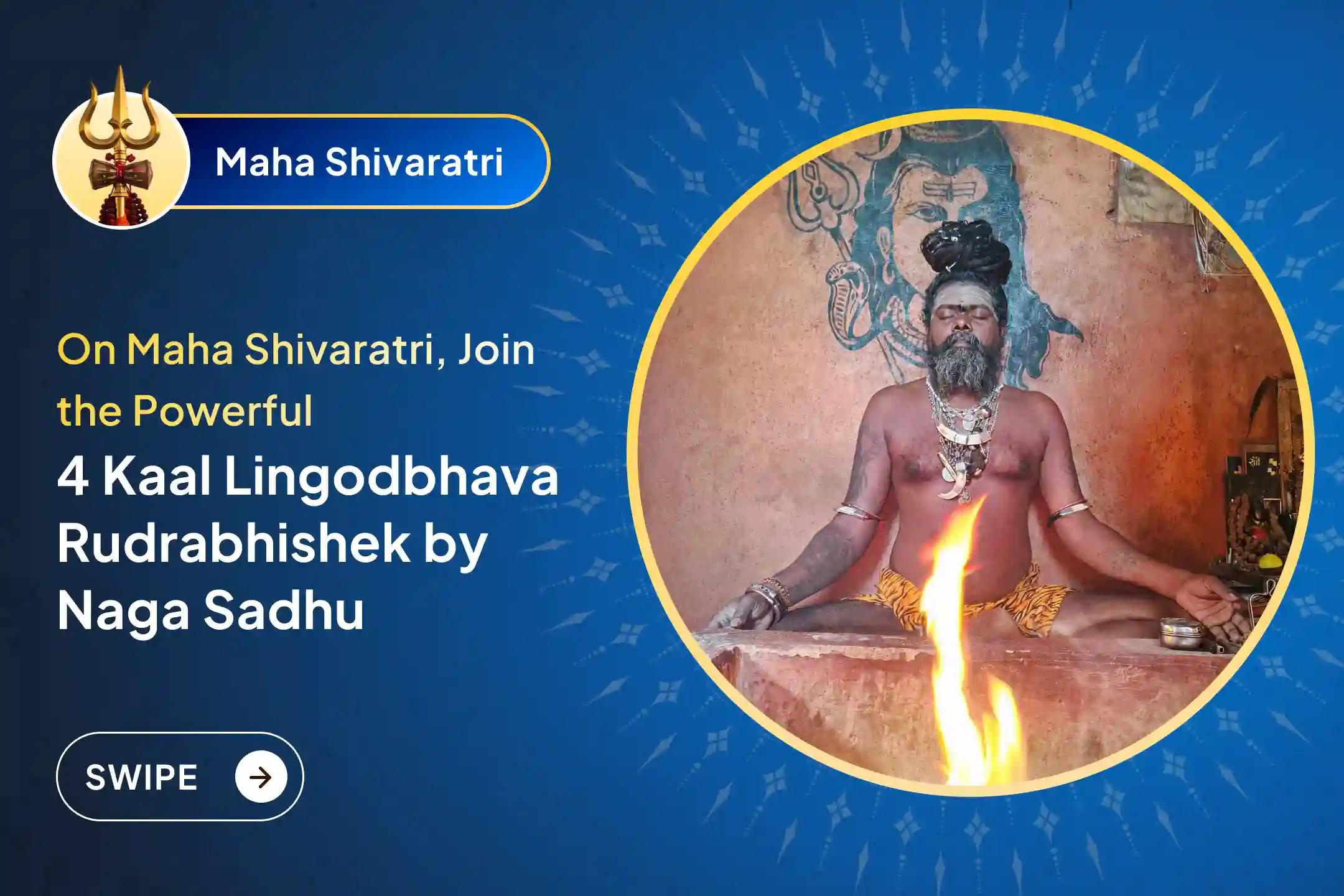 🕉️Participate in the 4 Kaal Lingodbhava Rudrabhishek by Naga Sadhu  on Mahashivratri for Inner Awakening, Ego Dissolution, and Spiritual Enlightenment
