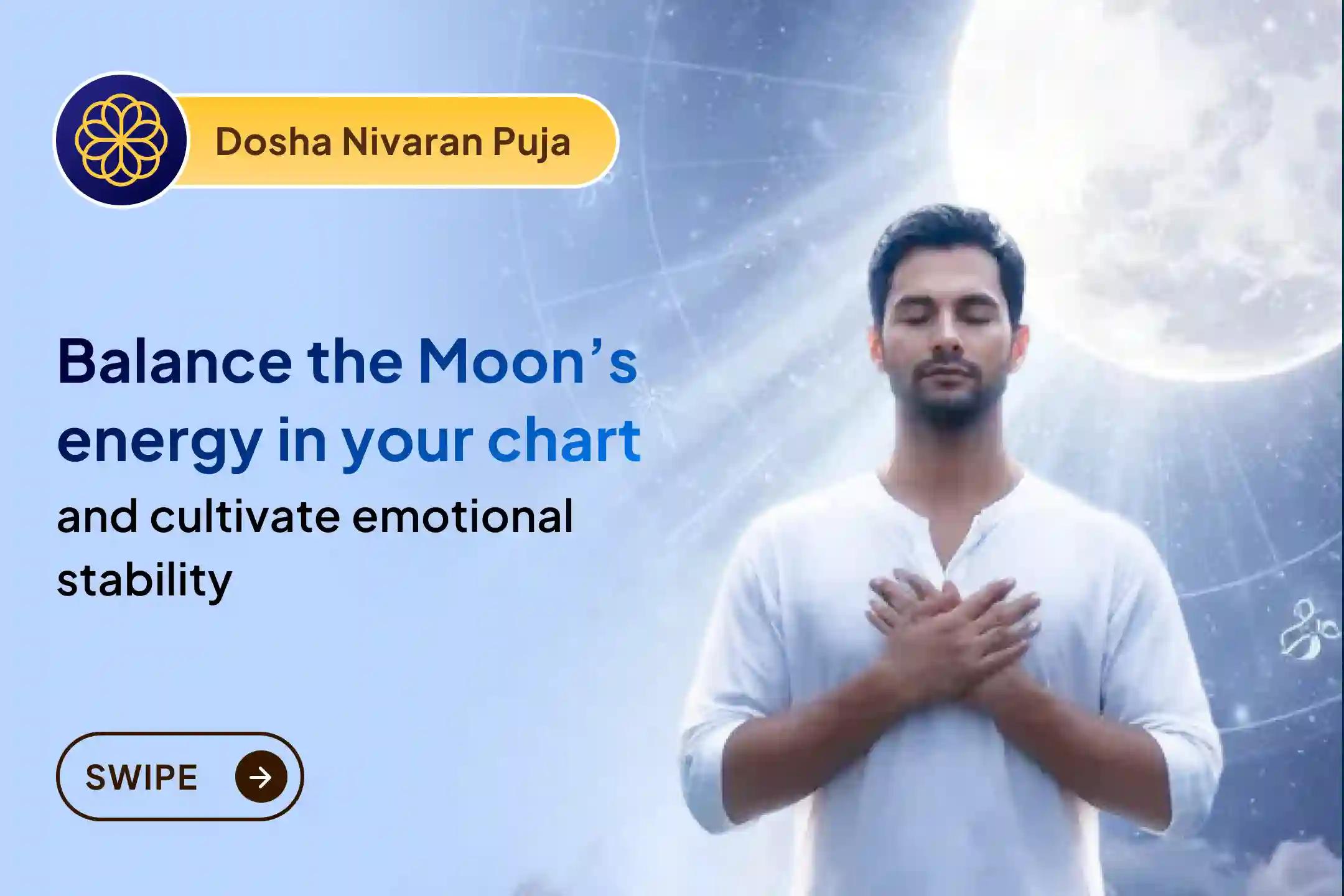 🌙 Does your mind feel restless, thoughts never pause, and your heart feels weighed down? Seek peace, stability, and inner balance through Chandra Graha Shanti Puja with the blessings of Chandra Dev.