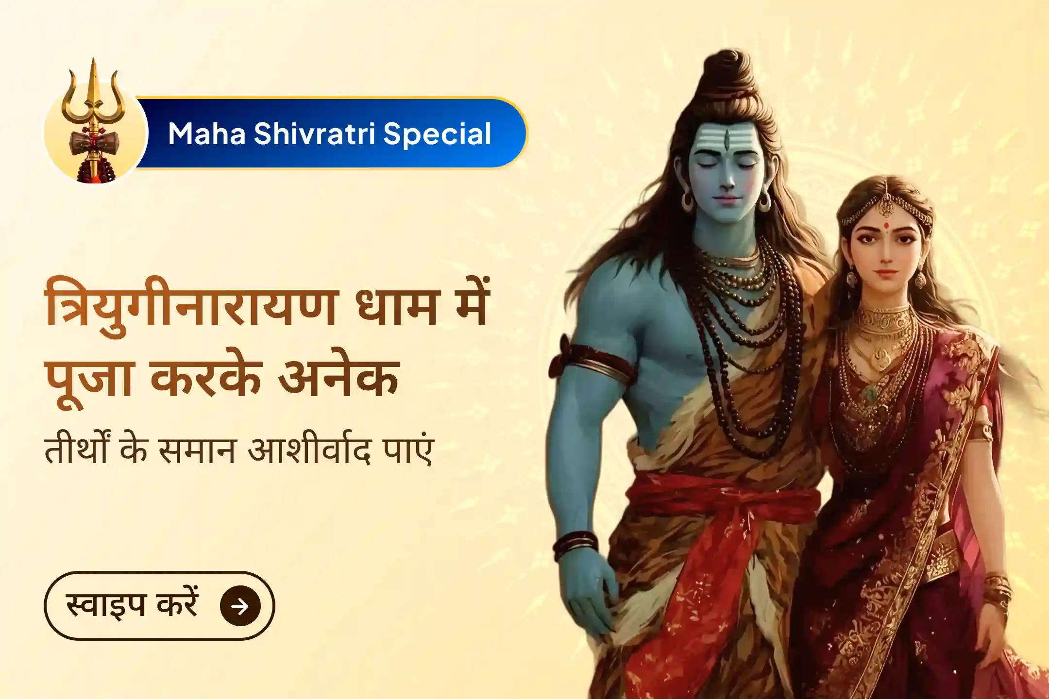 🌸 महाशिवरात्रि पर शिव-पार्वती के दिव्य मिलन की ऊर्जा से जुड़ें और अपने वैवाहिक जीवन को प्रेम, उन्नति और खुशहाली से भरने का आशीर्वाद प्राप्त करें।