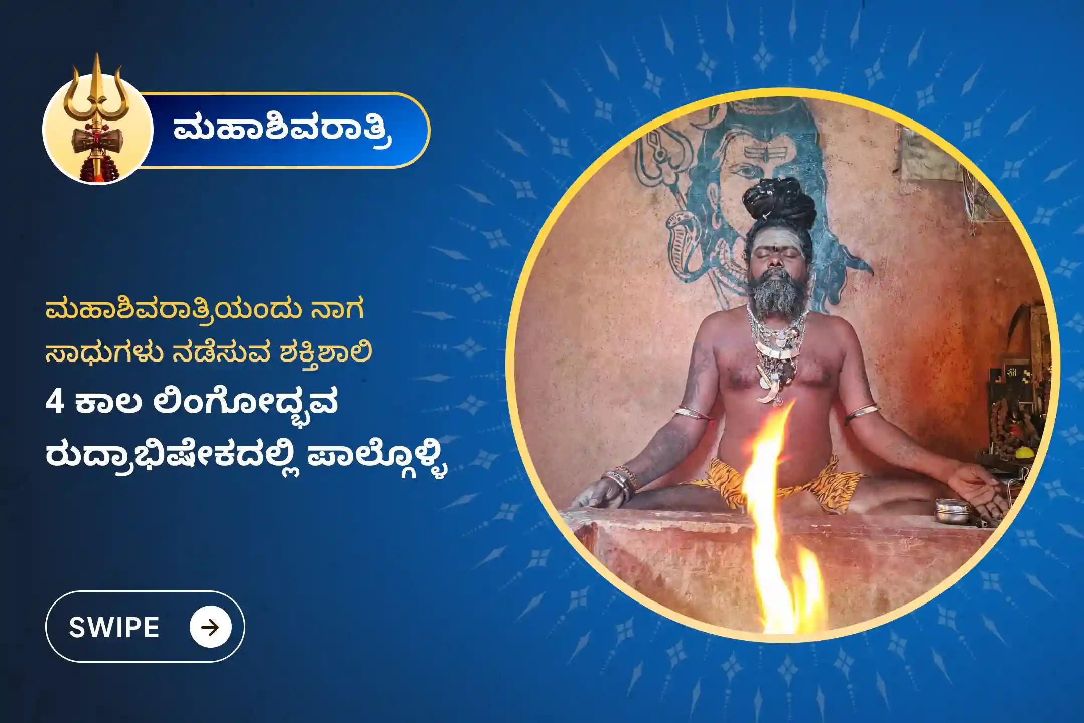 🕉️ಆಂತರಿಕ ಜಾಗೃತಿ, ಅಹಂಕಾರದ ವಿಸರ್ಜನೆ ಮತ್ತು ಆಧ್ಯಾತ್ಮಿಕ ಜ್ಞಾನೋದಯಕ್ಕಾಗಿ ಮಹಾಶಿವರಾತ್ರಿಯಂದು ನಾಗ ಸಾಧುಗಳು ನೆರವೇರಿಸುವ ೪ ಕಾಲದ ಲಿಂಗೋದ್ಭವ ರುದ್ರಾಭಿಷೇಕದಲ್ಲಿ ಭಾಗವಹಿಸಿ.