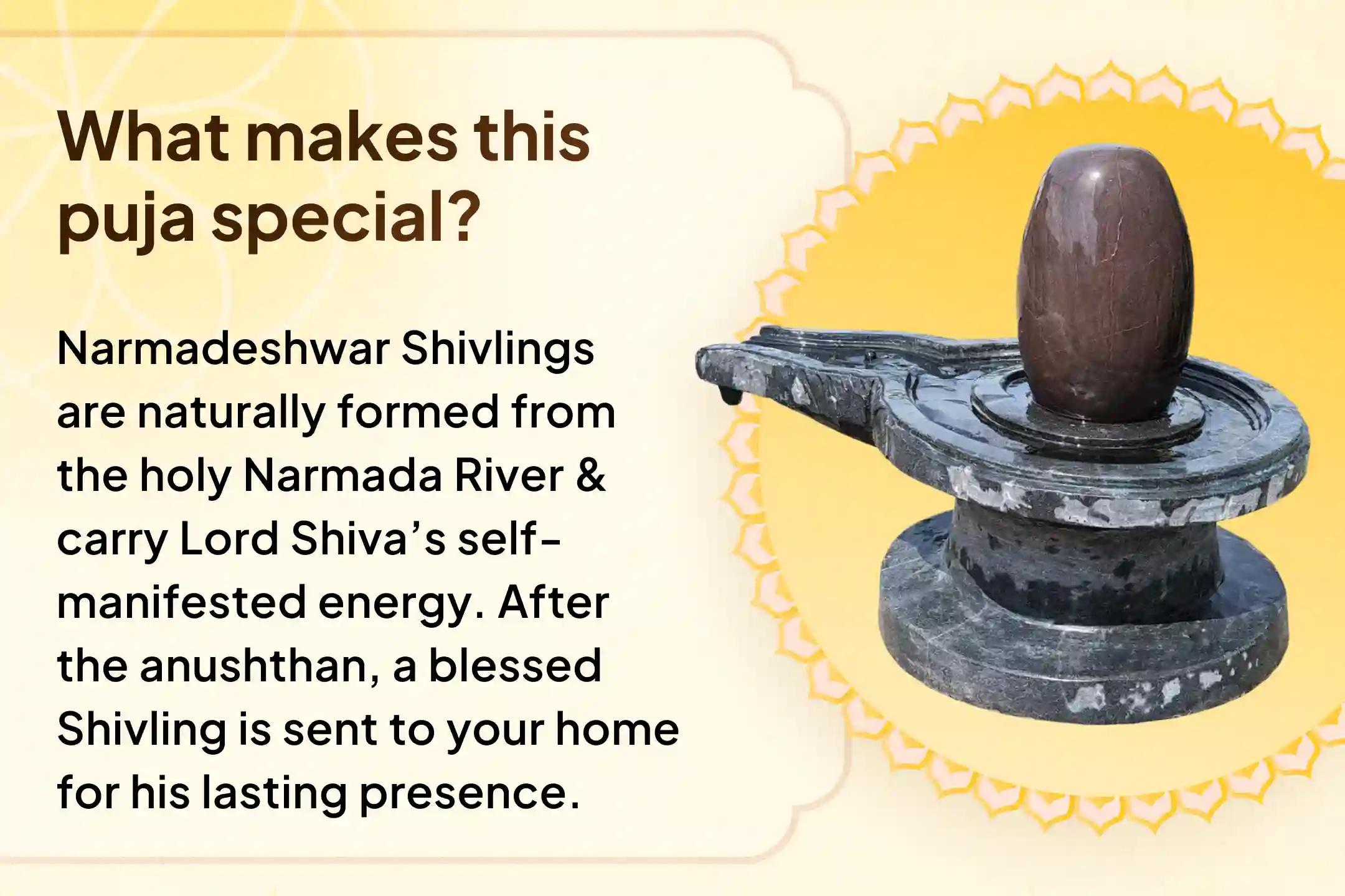 🔱 Narmadeshwar Shivlingas are naturally formed in the sacred Narmada River, carrying Lord Shiva’s self-manifested energy. Through Sri Mandir, receive a blessed Shivling delivered to your home.