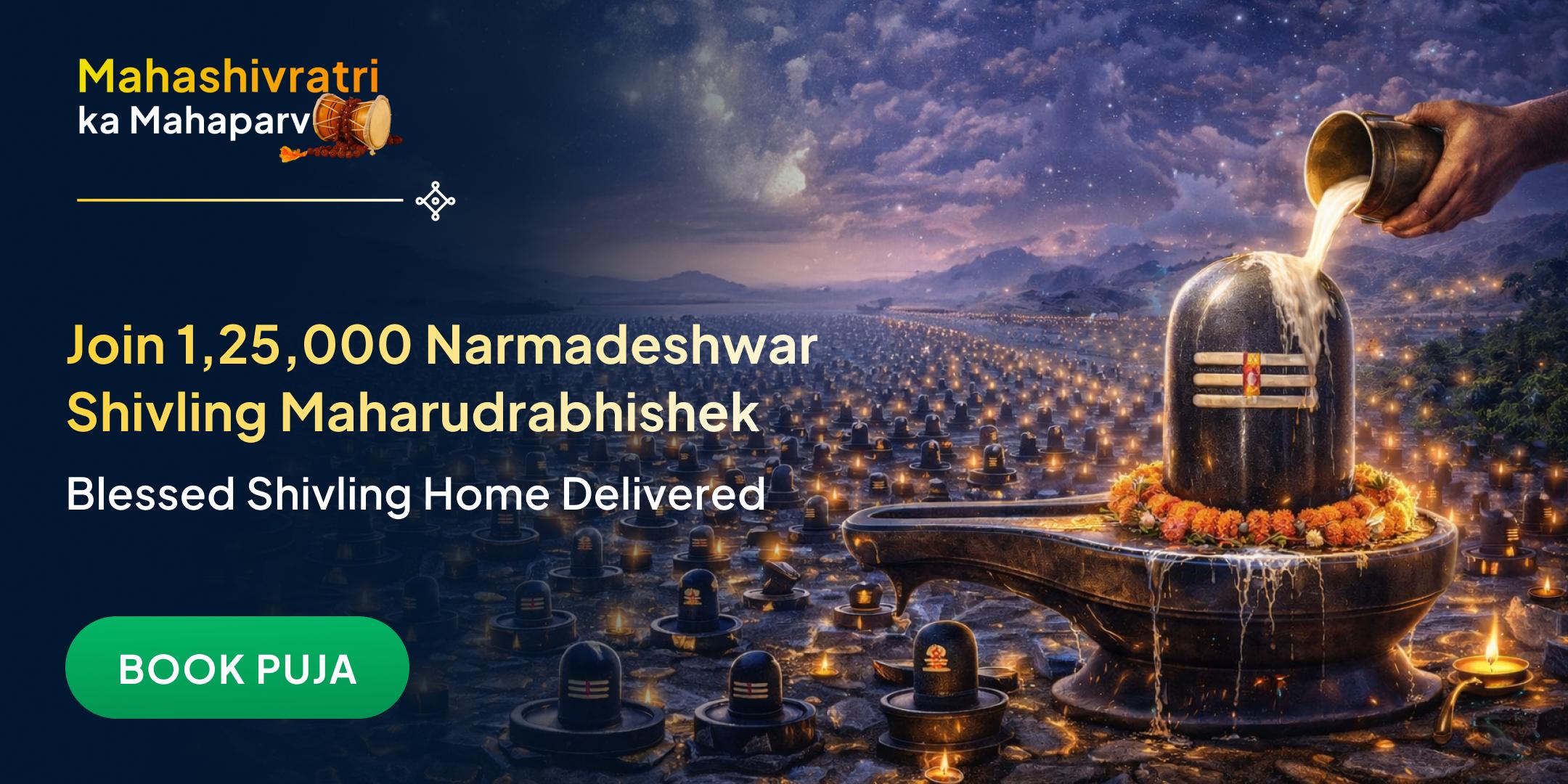 1,25,000 Narmadeshwar Partheshwar Shivlinga Rudrabhishek and 1 Blessed Shivling Home Delivery