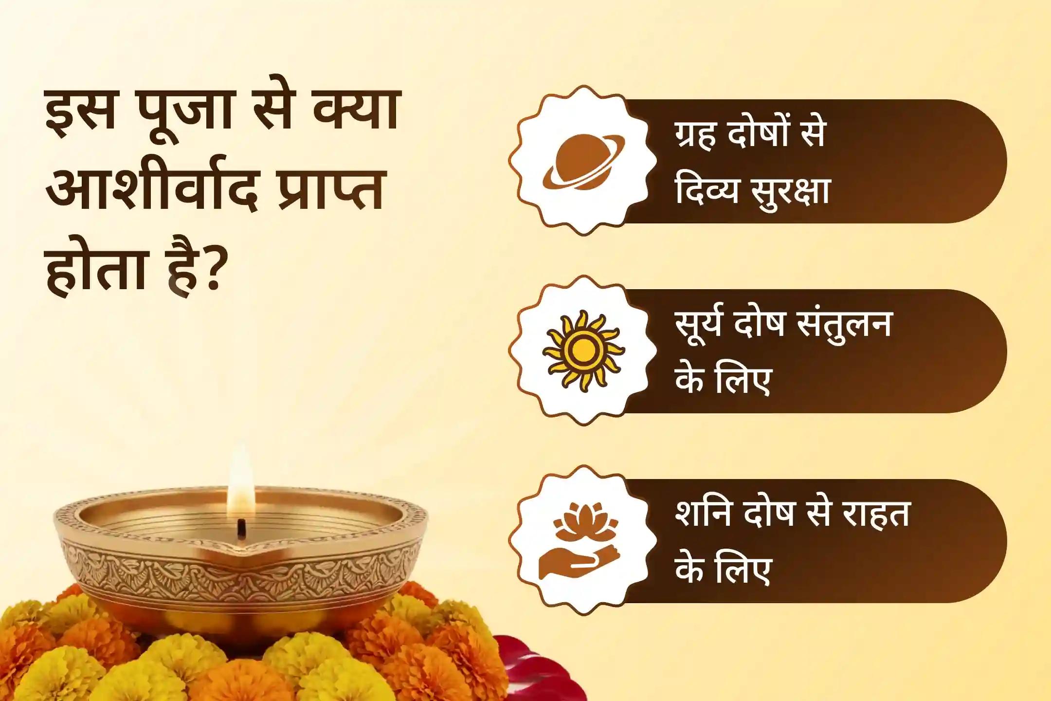 ☀️ जब शनि की धीमी गति और सूर्य की कमजोर स्थिति जीवन में रुकावट और बार-बार असफलता का कारण बनने लगे, तब इस विशेष शनि–सूर्य दोष शांति महापूजा से पाएं कर्म शुद्धि, आत्मविश्वास और निरंतर सफलता का दिव्य आशीर्वाद।