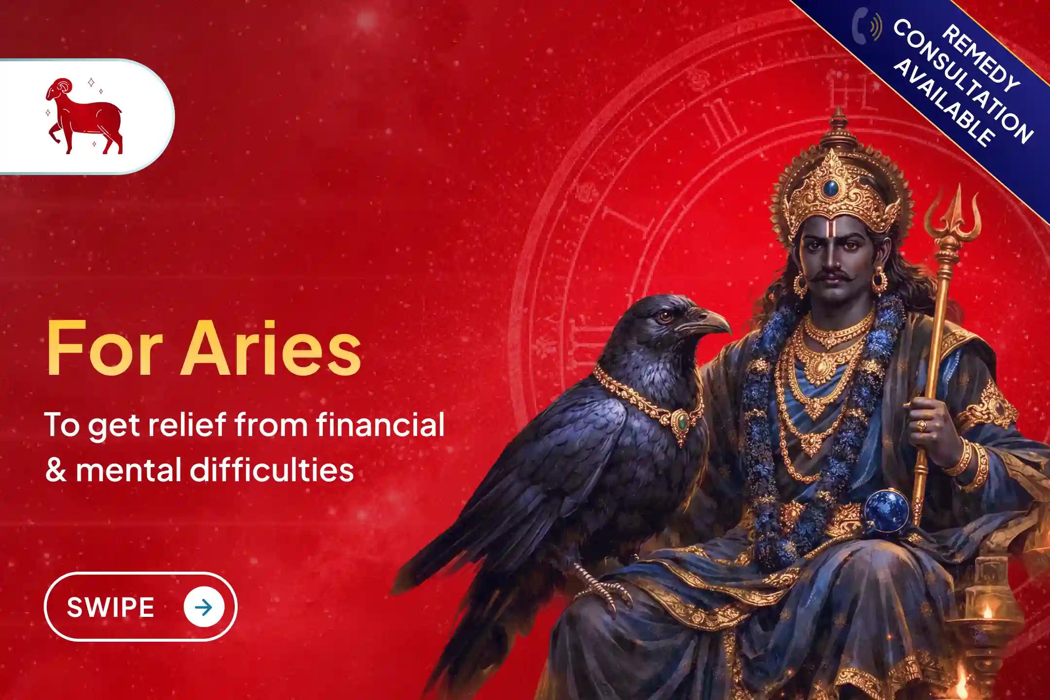 🪔 Join this special Shani Puja to calm the effects of the first phase of Sade Sati on Aries and receive protection from Lord Shani against rising expenses, anxiety, and instability.