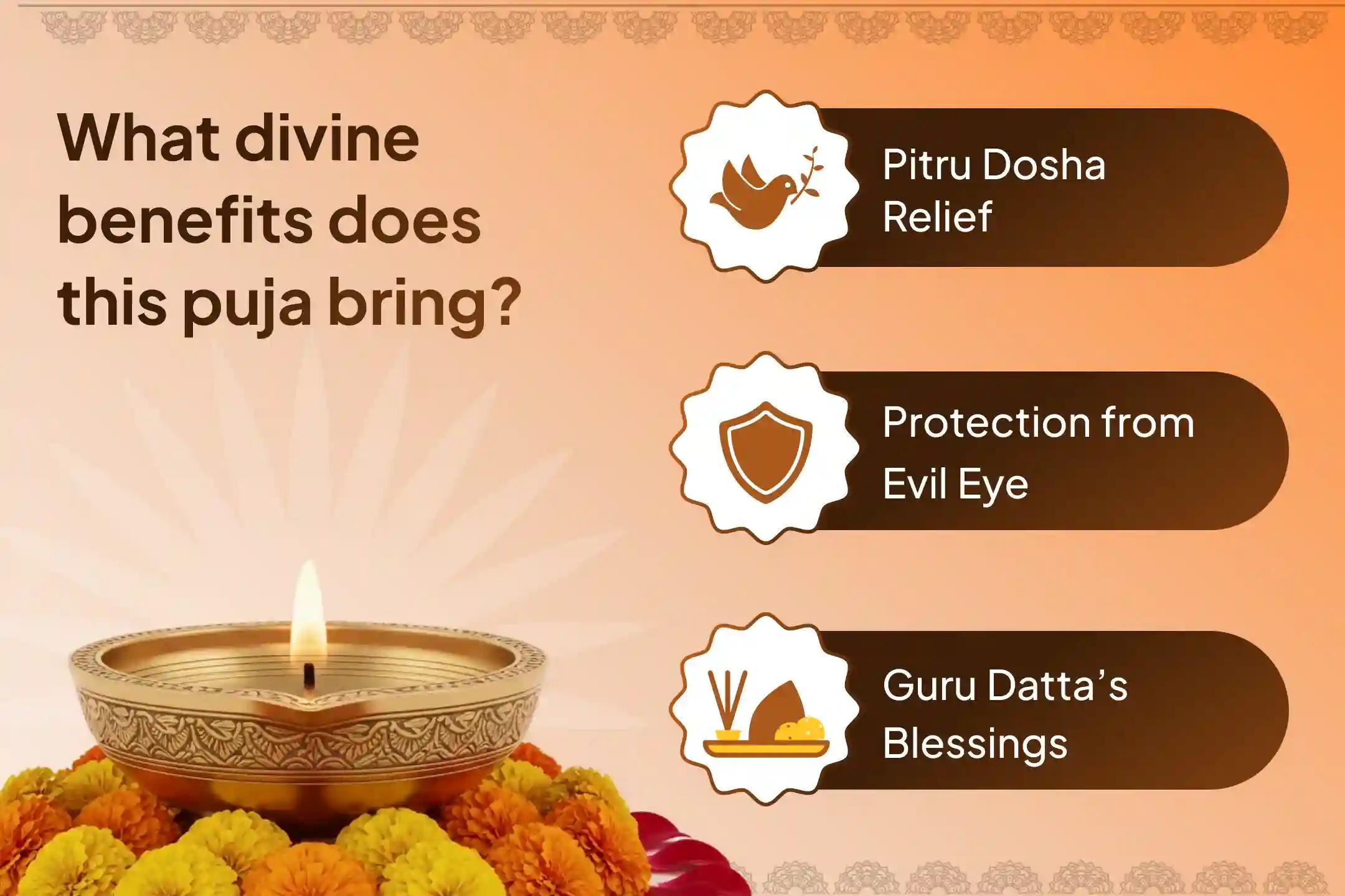 Participate in the Ganagapur Kshetra Dattatreya Purnima Special Homa to remove Pitru Dosha, ancestral curses, and offer protection from the evil eye