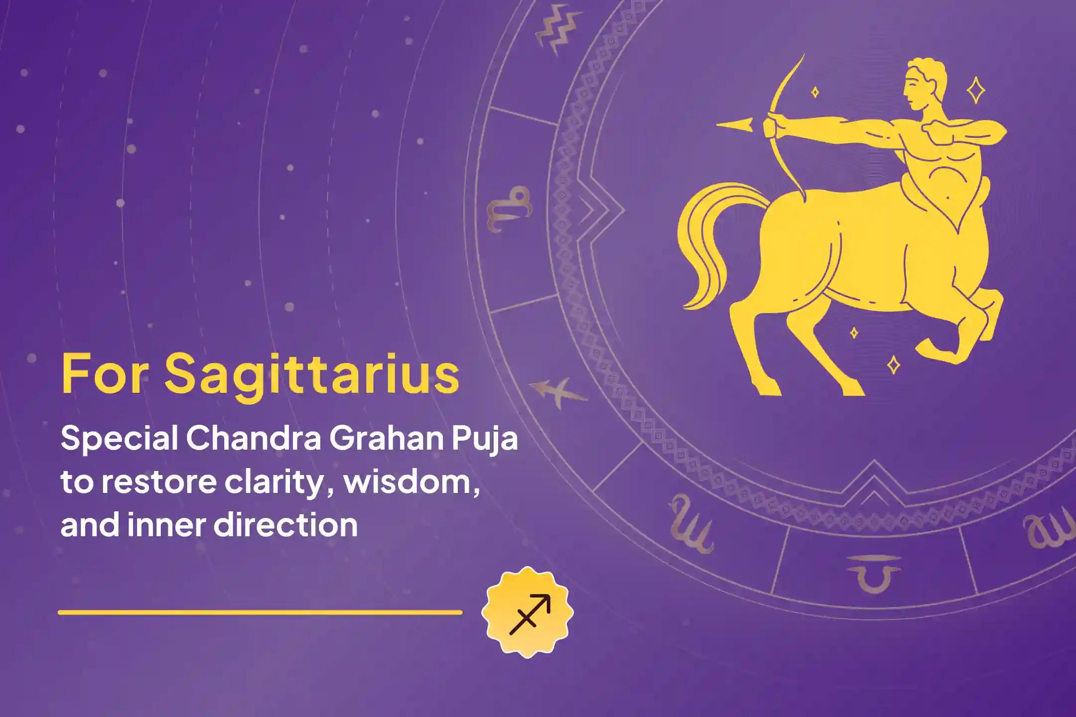 🏹 During Chandra Grahan, when judgment and direction get clouded, this Mahadev puja protects Sagittarius from confusion, wrong decisions, and loss of inner faith.