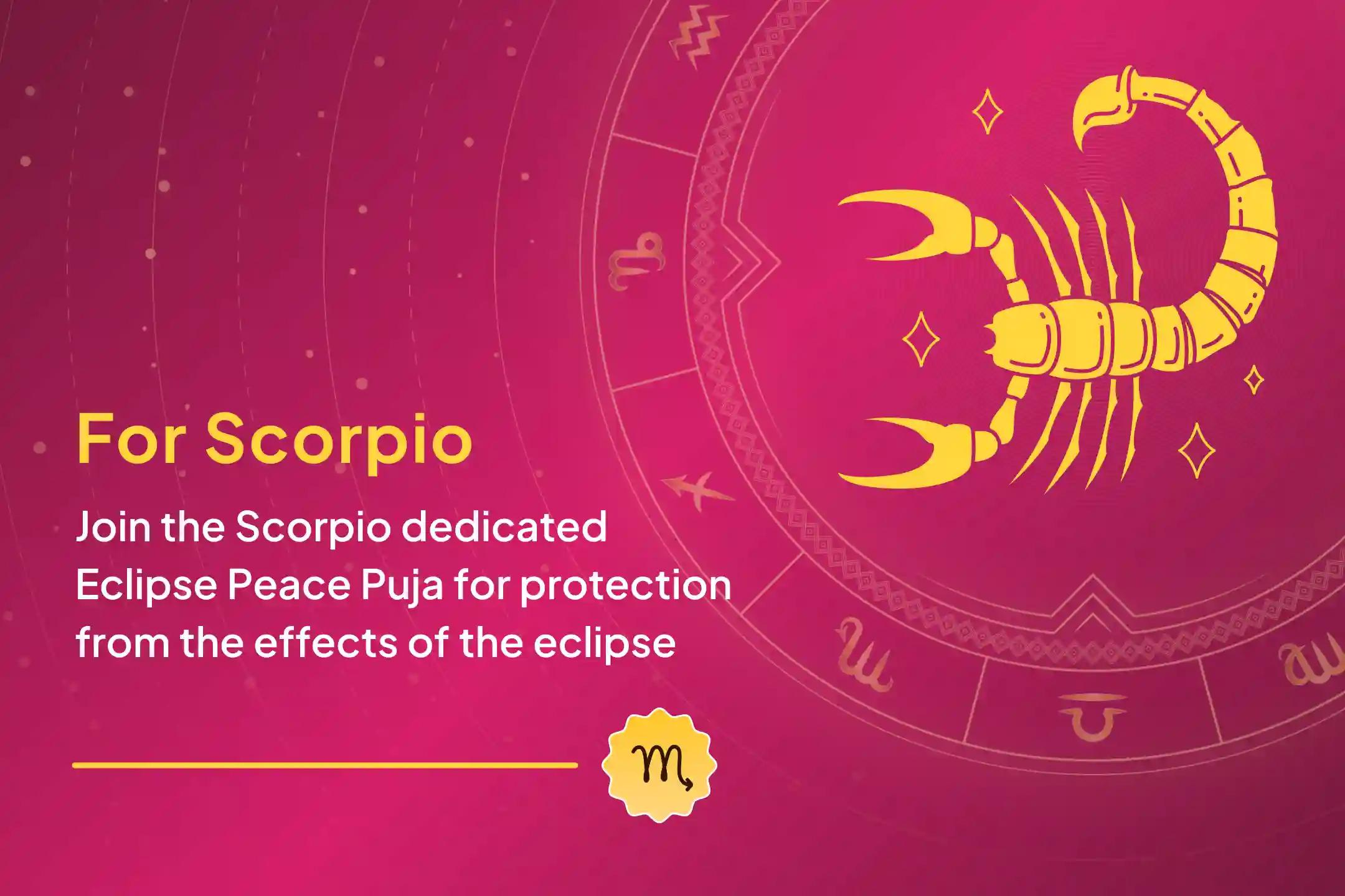 🌑 For protection from the potential inauspicious effects of the lunar eclipse and with the wish for peace of mind and better health, perform the Scorpio Special Lunar Eclipse Peace Puja at Shri Someshwar Mahadev Temple 🕉️