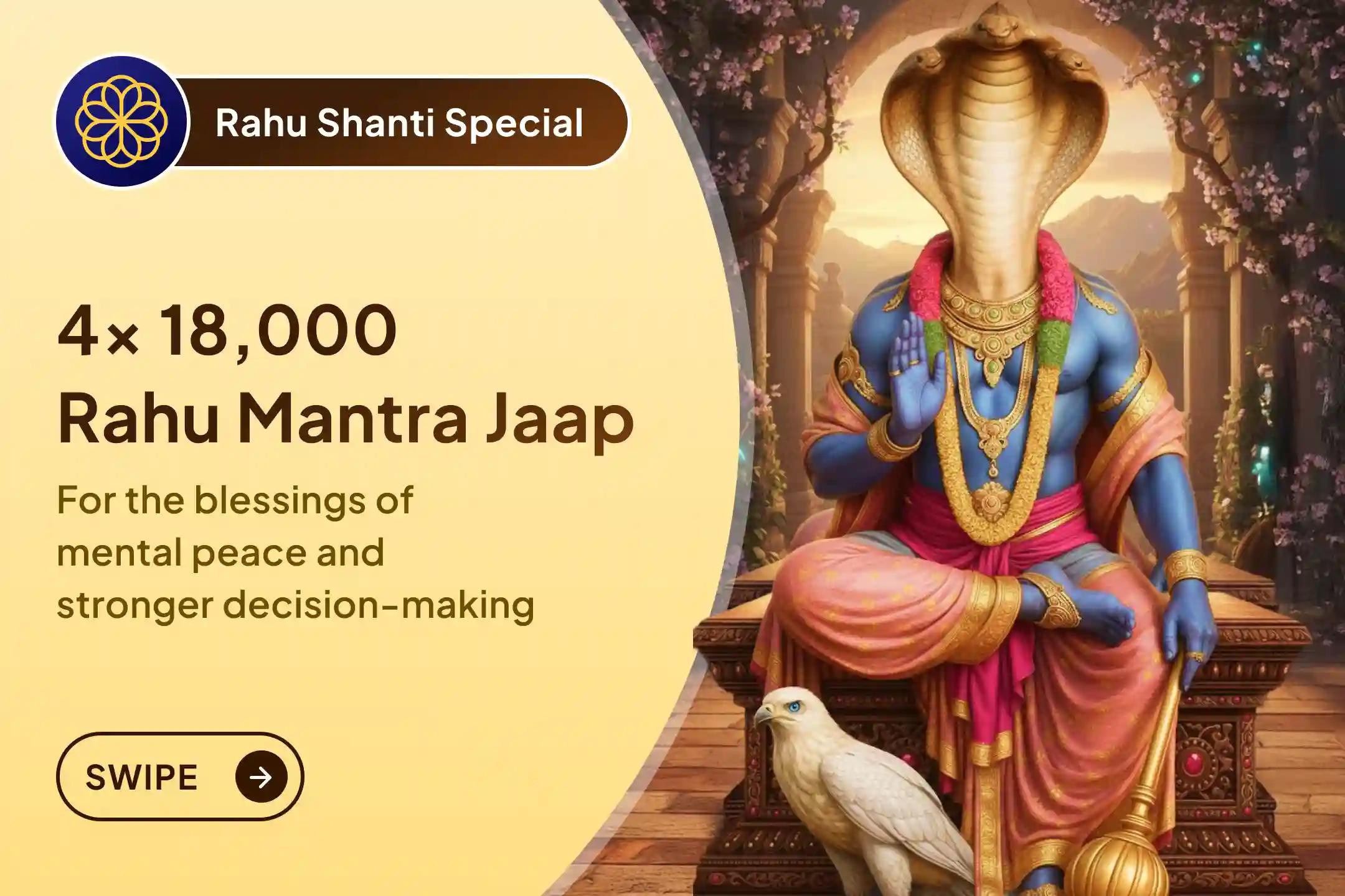 🪬🕉️ To calm mental confusion, indecisiveness, and inner instability - join the 4x 18,000 Rahu Mool Mantra Jaap and Dashansh Havan Anushthan organized at the Rahu Paithani Temple in Uttarakhand. ✨
