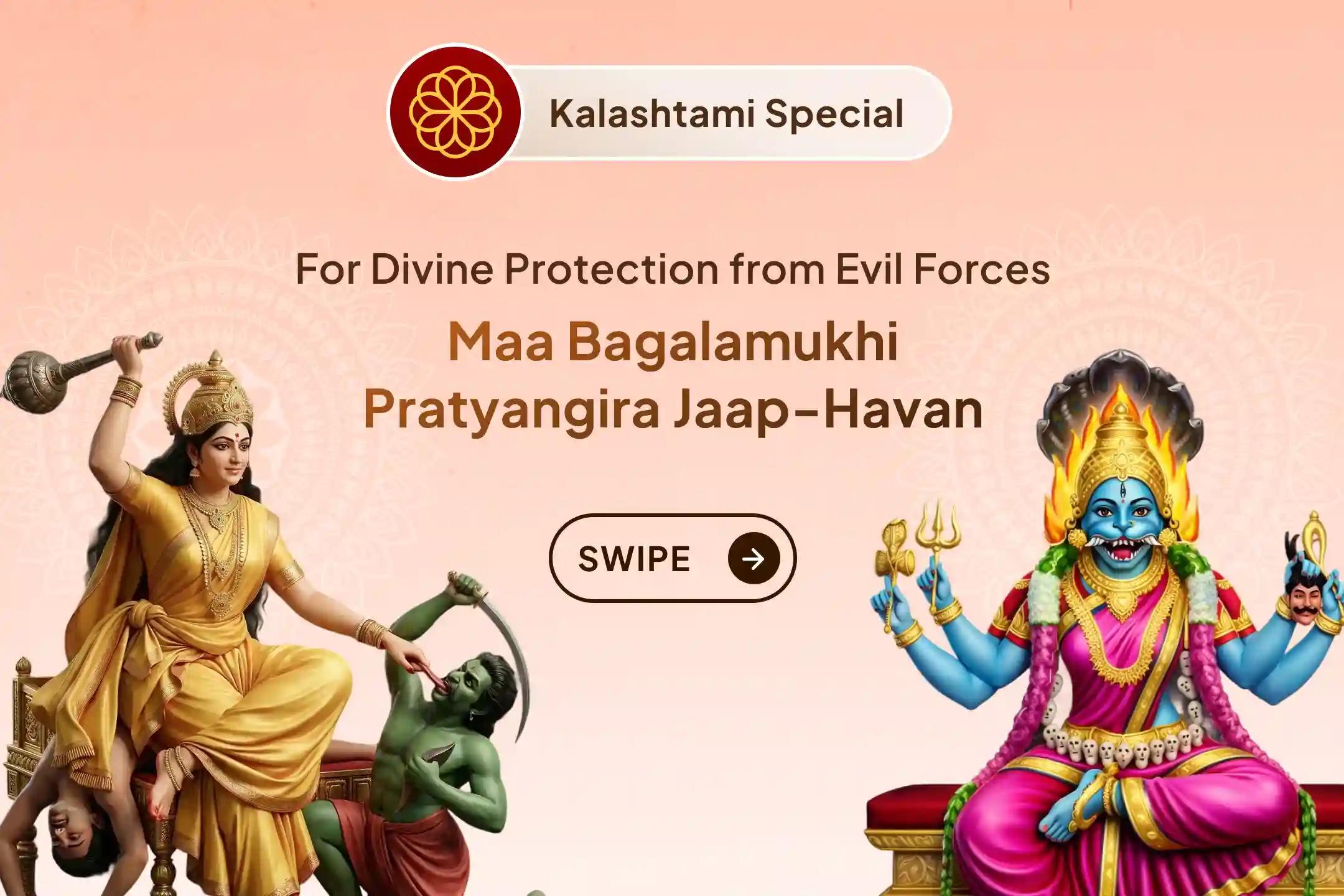Receive unshakable courage and blessings for growth through the grand Last Kalashtami Mahavidya ritual of 1,25,000 Beej Mantra Jaap, believed to protect from negative and harmful energies.