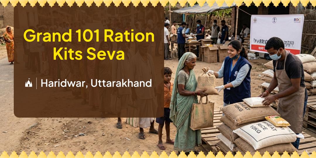 Grand 101 Ration Kits Distribution Seva in Haridwar