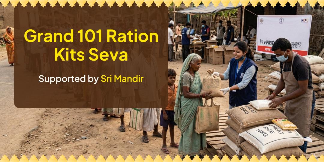 Grand 101 Ration Kits Distribution Seva in Haridwar