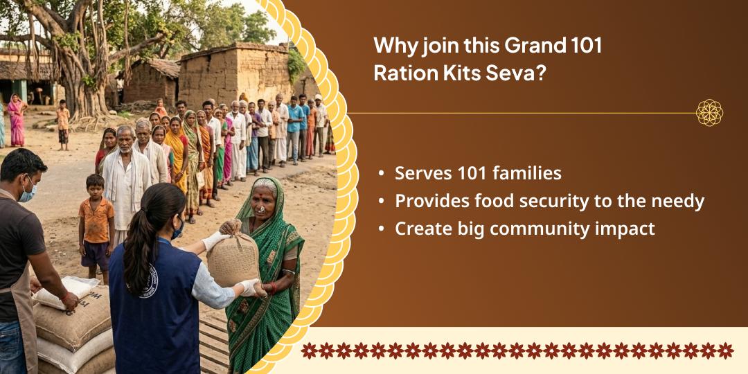 Grand 101 Ration Kits Distribution Seva in Haridwar