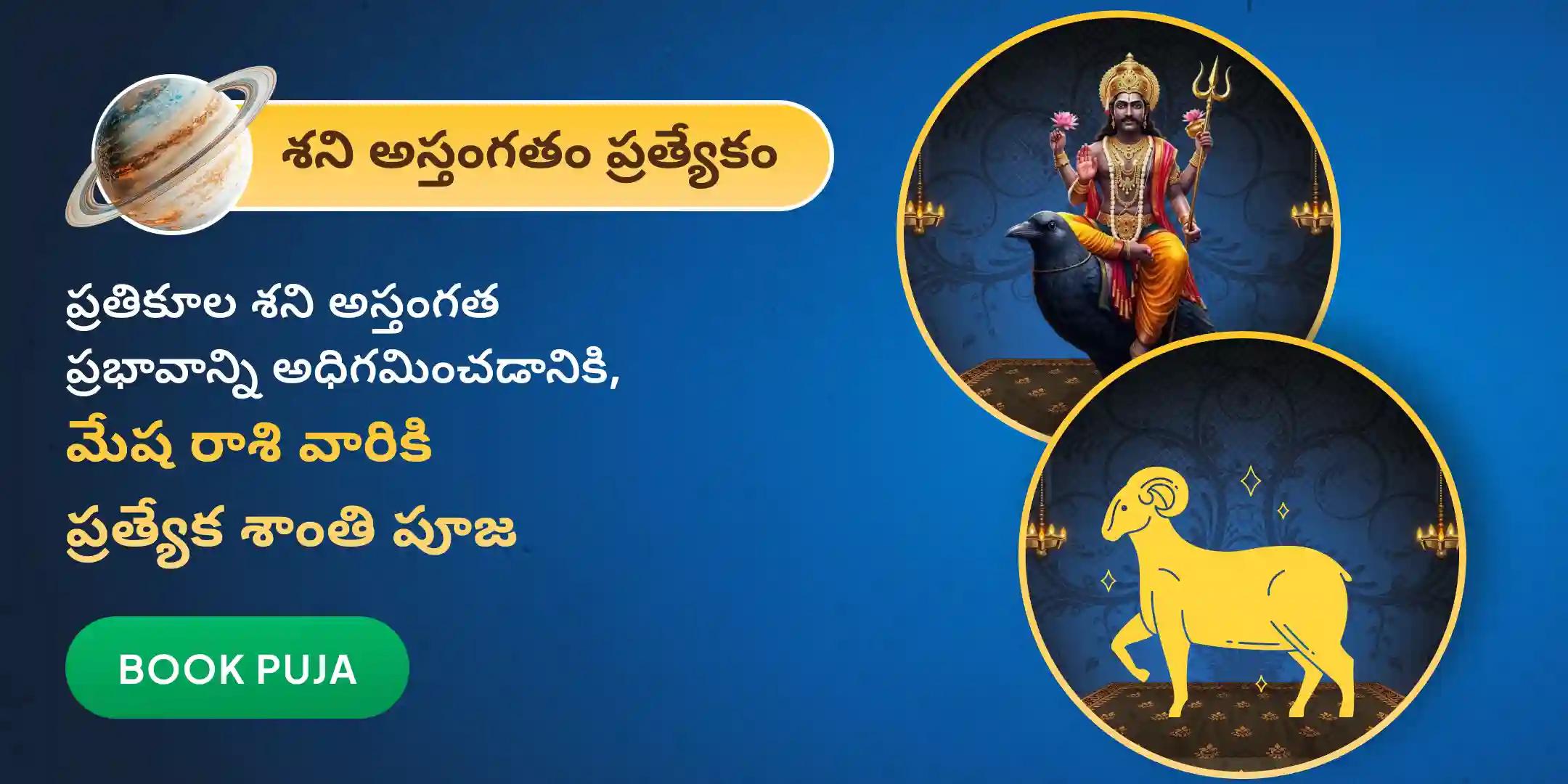 మేషరాశి వారికి కోసం ఏలి నాటి శని శాంతి పూజ