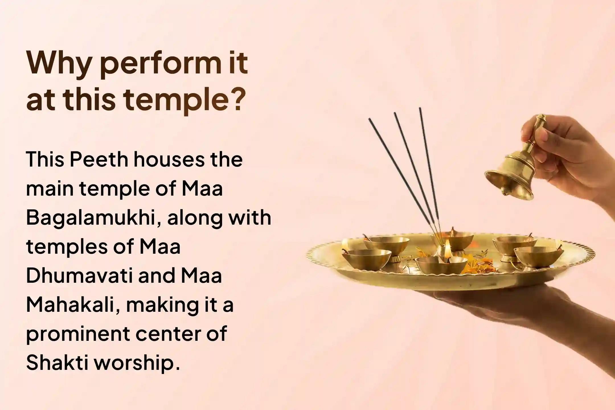 A rare opportunity to participate in the divine sadhana of Maa Bagalamukhi with a 100 kg Laal Mirch Havan at Shri Pitambarapeeth, Datia - seeking a pause on every move of enemies and victory in legal matters.