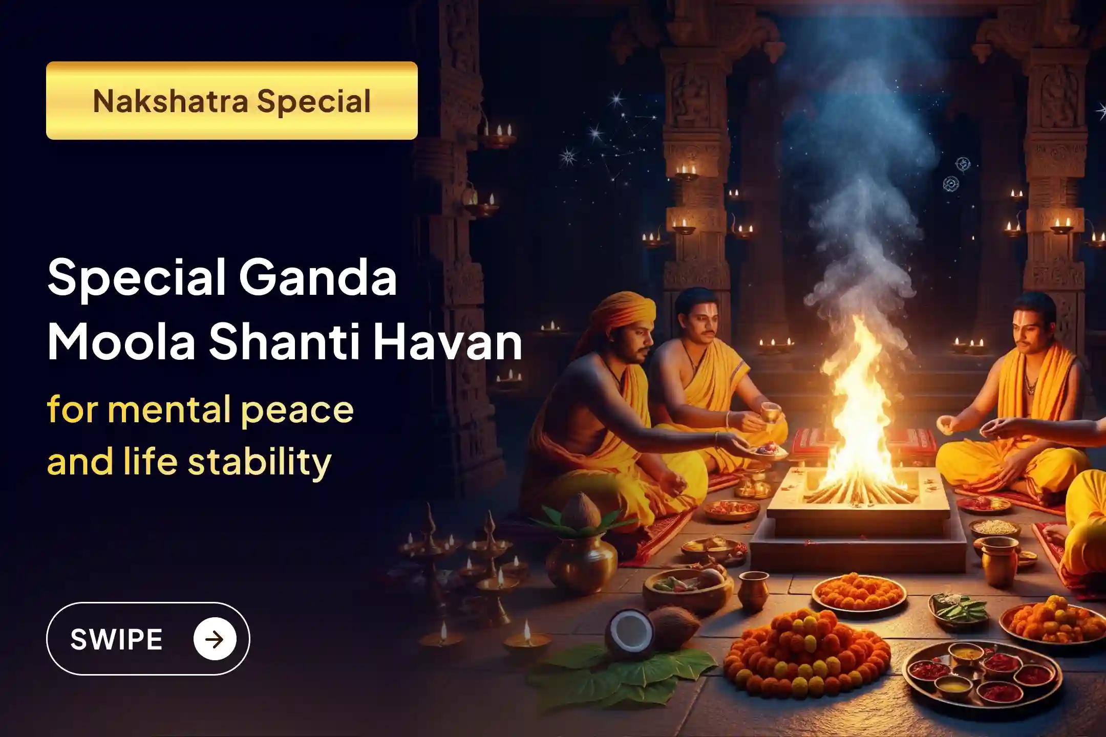 Are repeated obstacles, health concerns and inner restlessness not leaving you? In this rare last Mool Nakshatra of the Hindu year, join the Ganda Moola Shanti Havan and open the path to stability, peace and new beginnings.