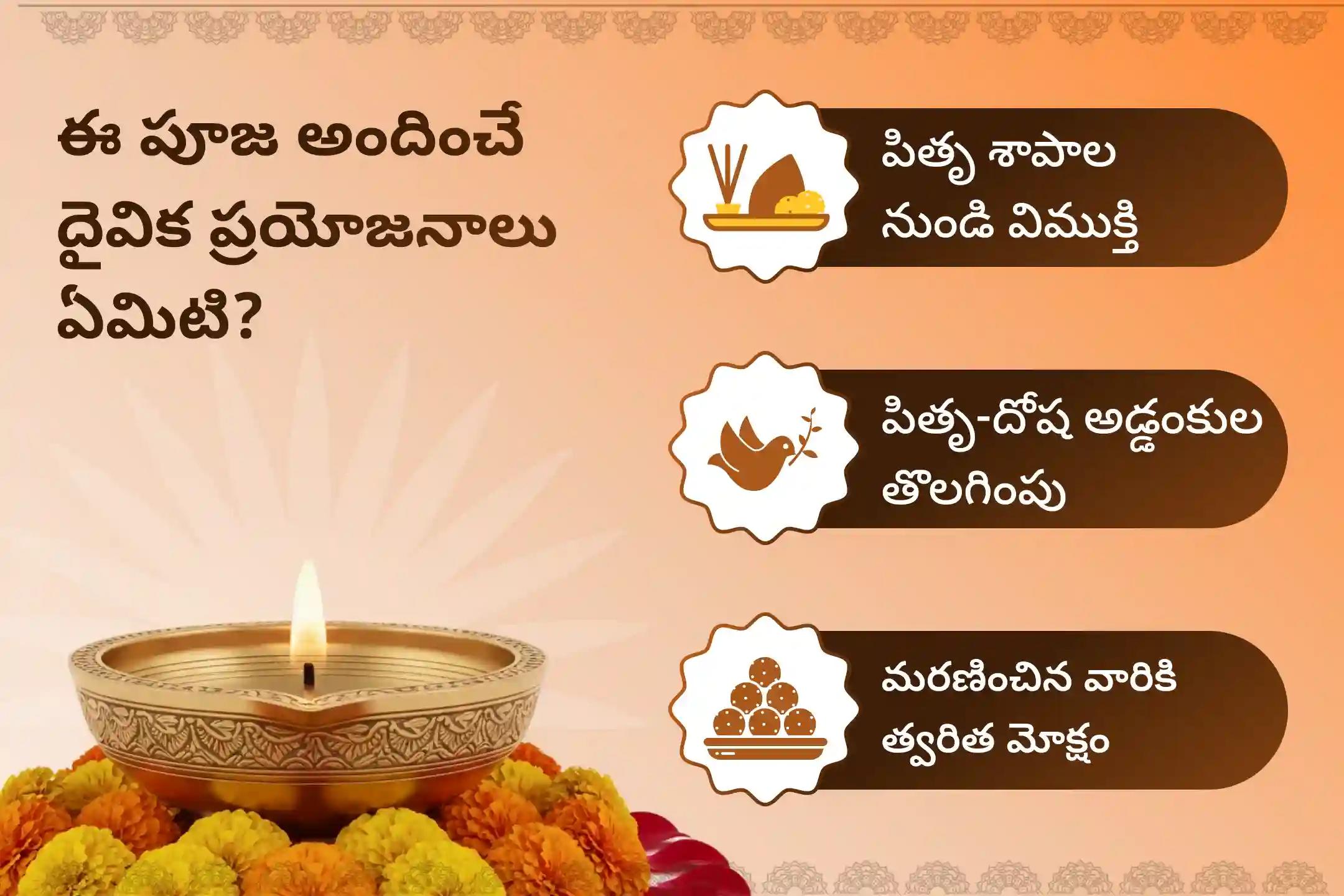 పితృ దోష నివారణ కోసం మరియు పితృలకు శాంతిని అందించడానికి ఏకాదశి దక్షిణ కాశీ గోకర్ణ తీర్థ క్షేత్ర ప్రత్యేక నారాయణ బలి పూజ, త్రిపిండి శ్రాద్ధ పూజ మరియు తిల హోమంలో పాల్గొనండి