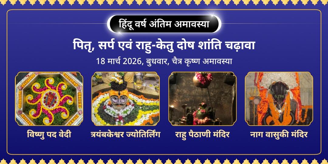 हिंदू वर्ष अंतिम अमावस्या पितृ, सर्प एवं राहु-केतु दोष शांति चढ़ावा 
