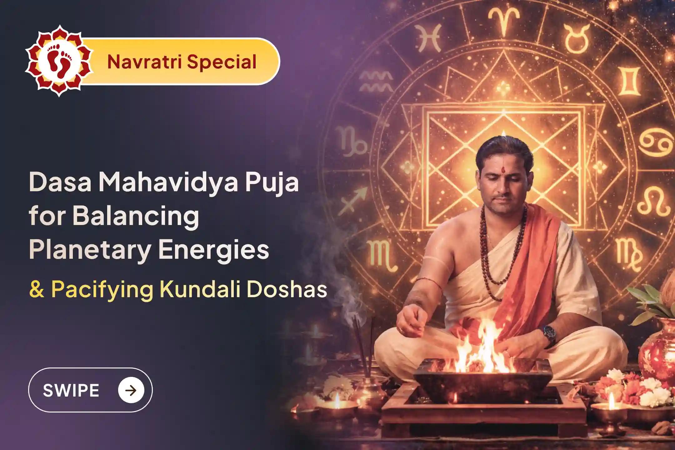🌺 During the sacred time of Navratri, connect with the divine sadhana of the Navgrahas and Dasa Mahavidyas to receive the blessings of Maa Adishakti and invite planetary peace, stability, and a new beginning of progress in your life.
