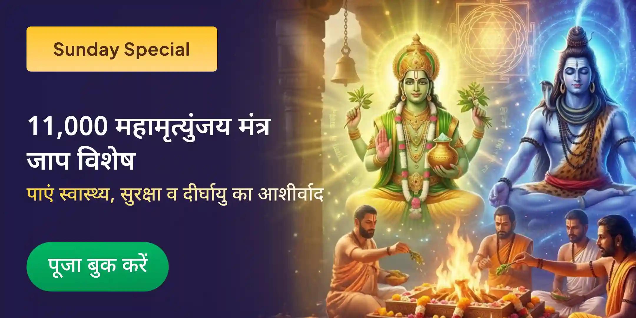 11,000 महामृत्युंजय मंत्र जाप एवं आरोग्य मूर्ति धन्वंतरि शक्ति हवन