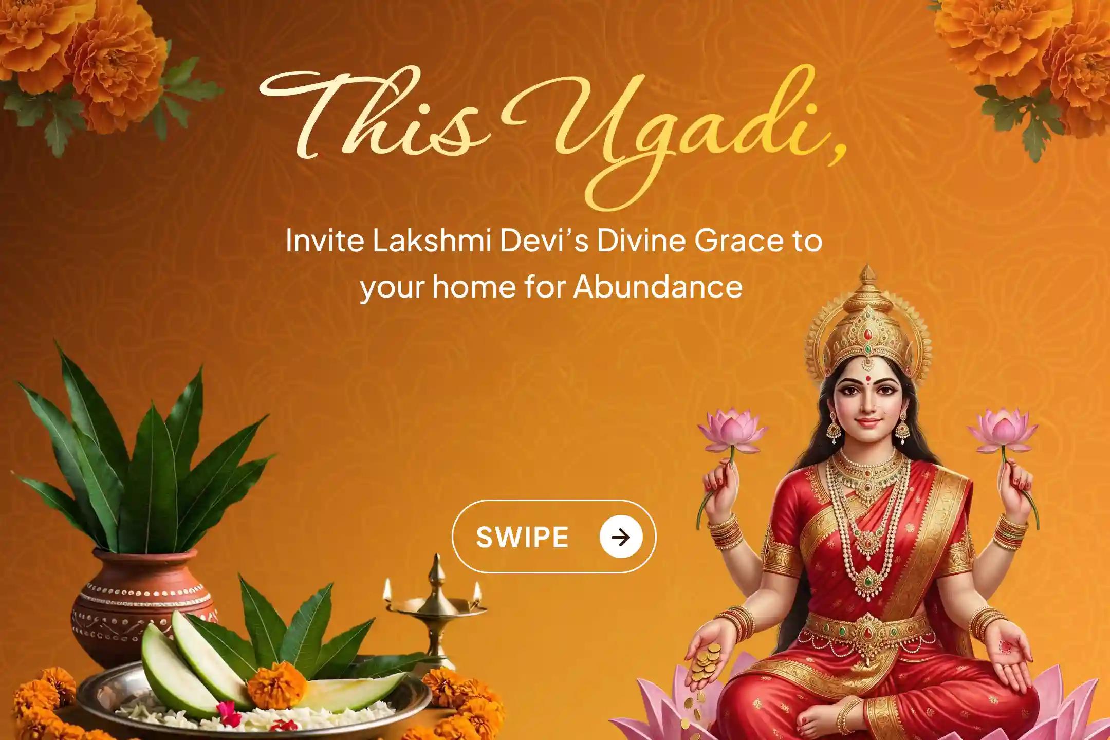 🕉️Participate in the Ugadi and Hindu New Year Special Mahalakshmi Homam, 108 Kamalam Archana, and Kankadhara Stotra Mahapath for Blessings of Abundance of Wealth🙏