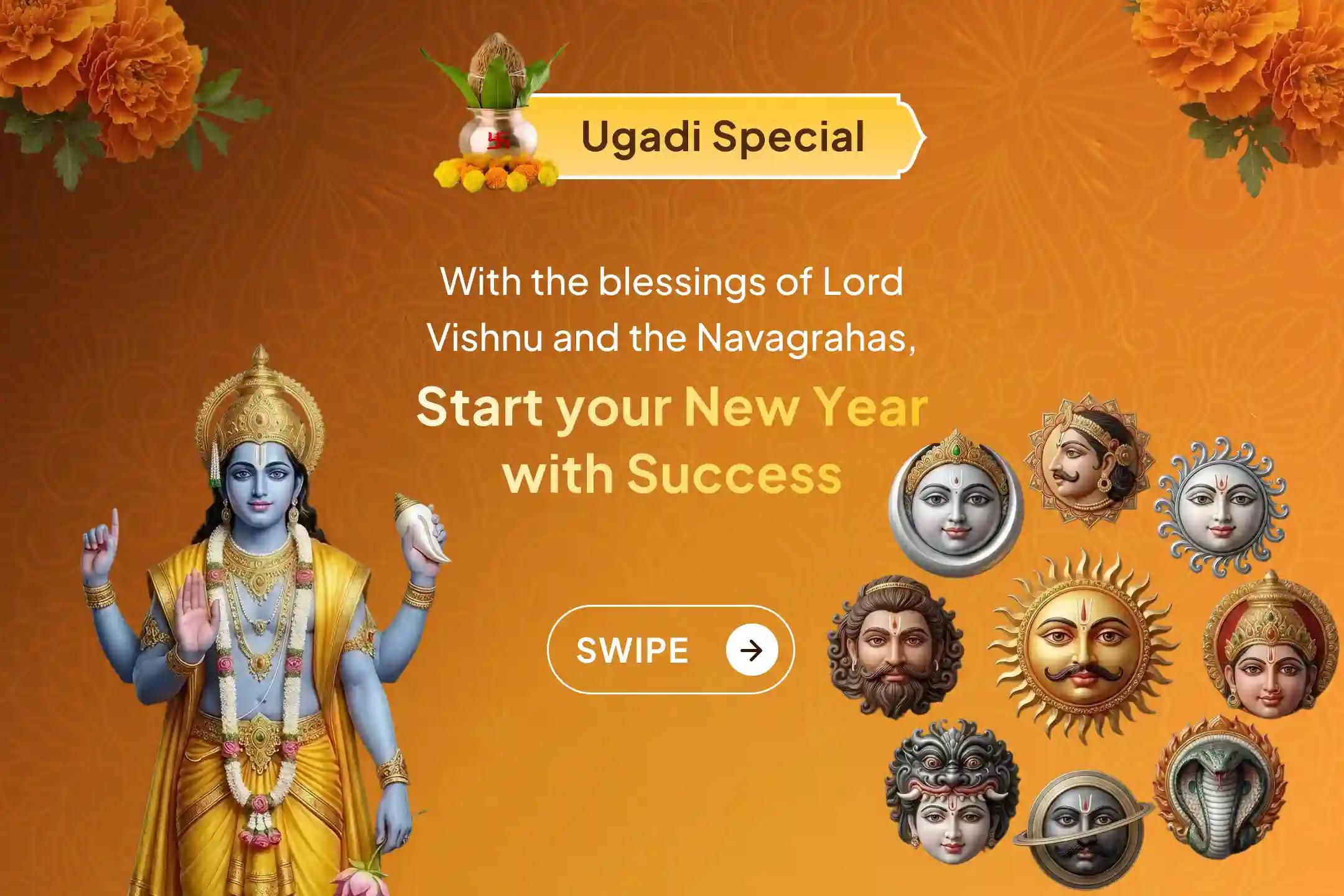 🕉️ Participate in the Ugadi Srirangapatana Kshetra Special Navagraha Shanti Homa, Vishnu Sahasranaam Homa, and Panchanga Shravana to start your year with the blessings of the navagrahas and lord vishnu 🙏
