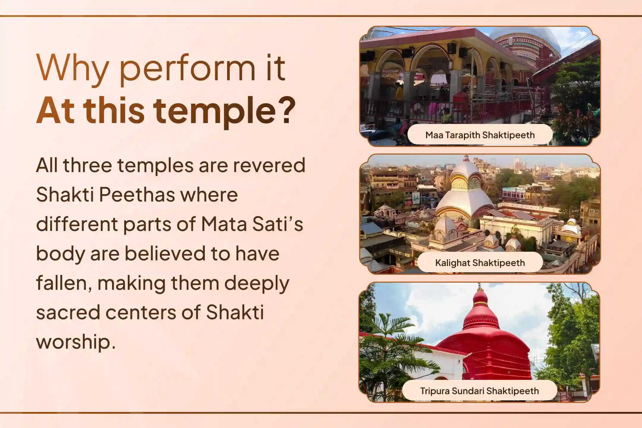 This Navratri Ashtami, receive the rare combined grace of Tarapith, Kalighat, and Tripura Sundari Shaktipeeths for fortune and protection. 🙏