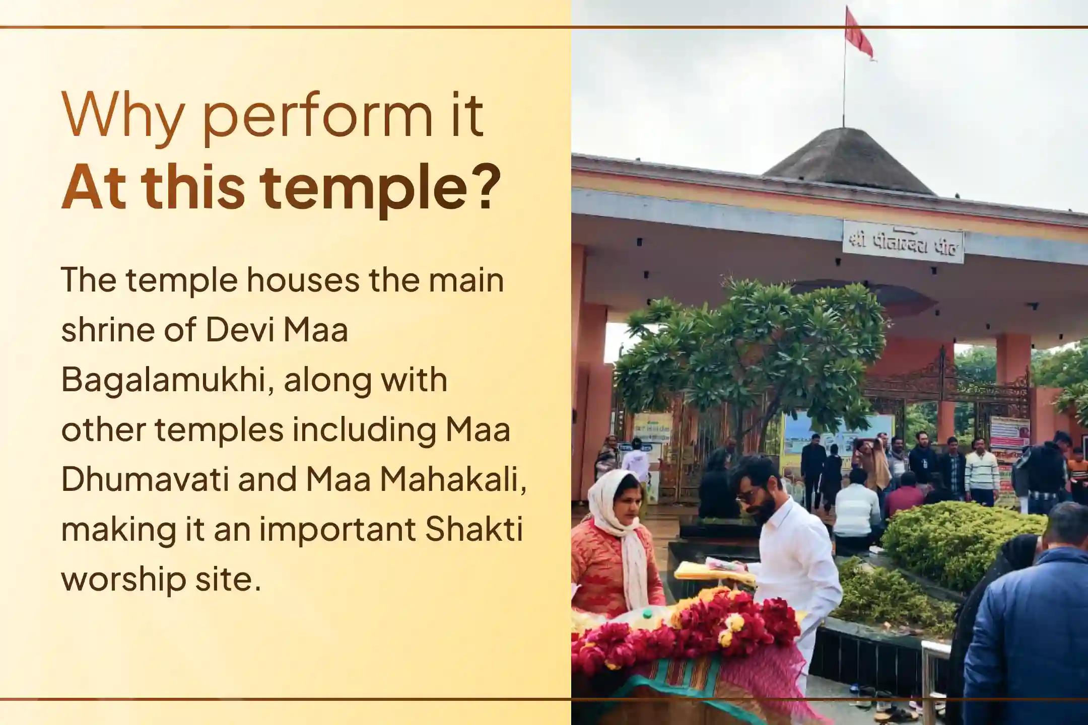 🟡 At the Most Powerful Pitambara Peeth, Maa Bagalamukhi’s Havan silences enemies, turns the tide of court cases, and grants decisive victory in your favor.