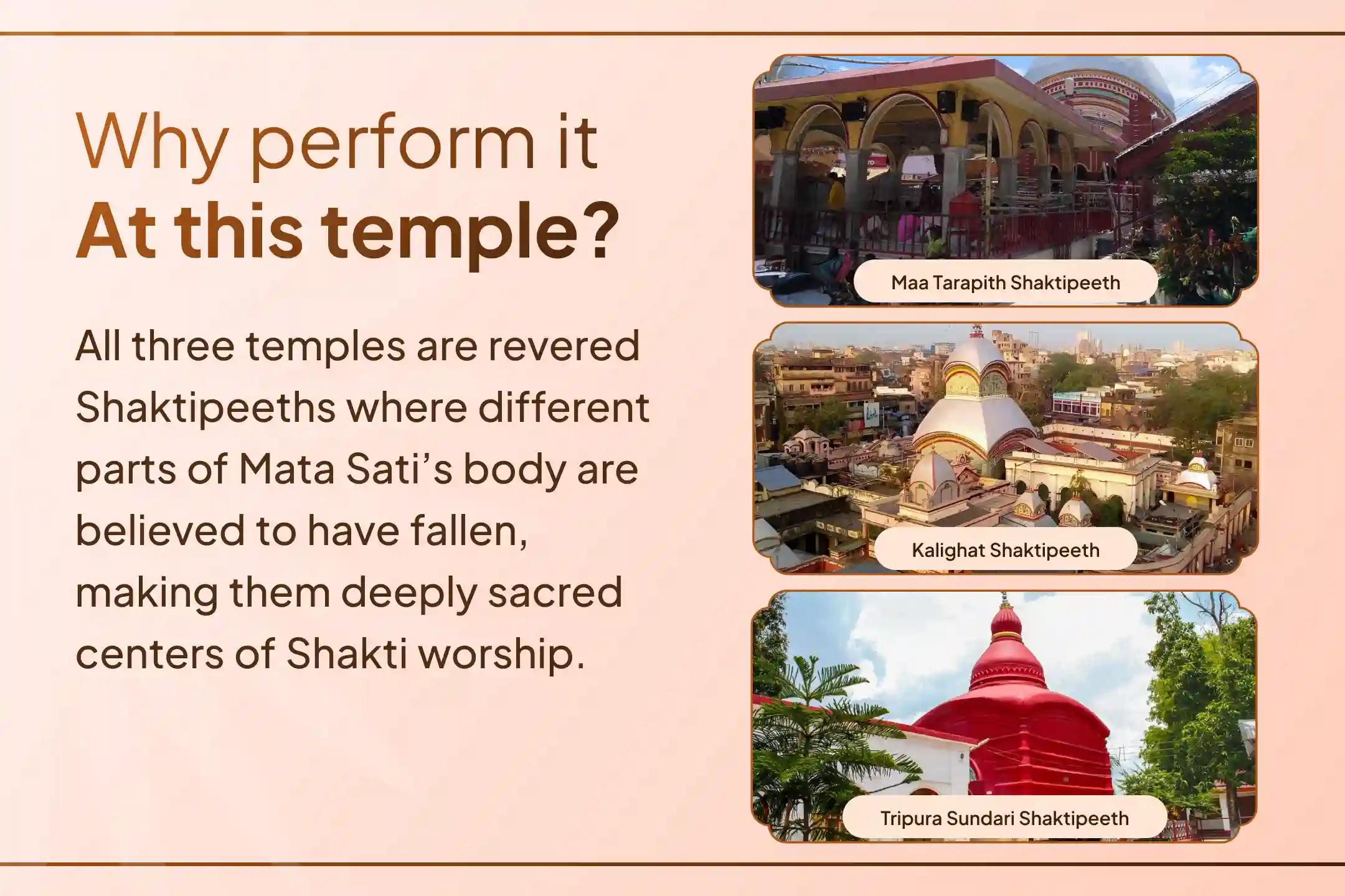 This Navratri Ashtami, receive the rare combined grace of Tarapith, Kalighat, and Tripura Sundari Shaktipeeths for fortune and protection. 🙏