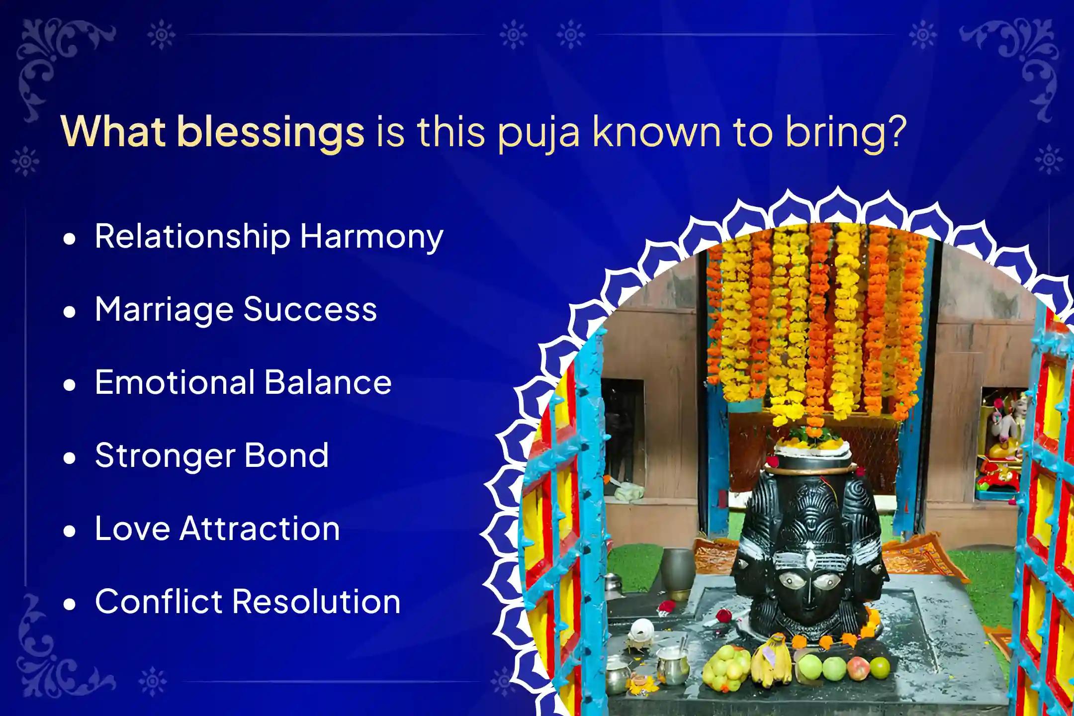  Bring back love, trust, and peace into your relationship with the divine energy of Shiv-Shakti. Join personalized LIVE puja centered around your sankalp. 