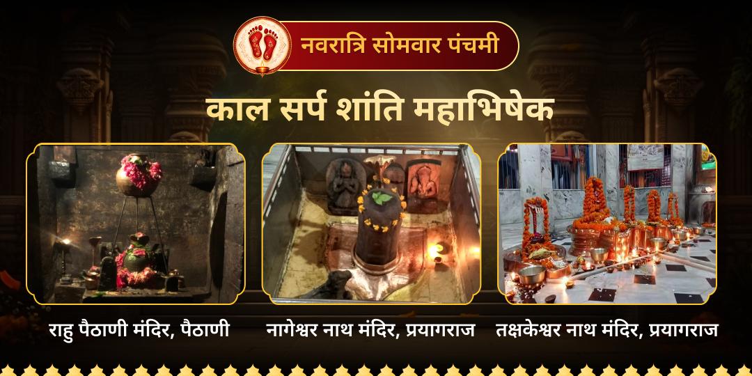 अपनी कुंडली के विष को अमृत में बदलें! एकसाथ राहु पैठाणी, नागेश्वर नाथ और तक्षकेश्वर नाथ धाम में अभिषेक कर काल सर्प दोष शांति पाएं। 