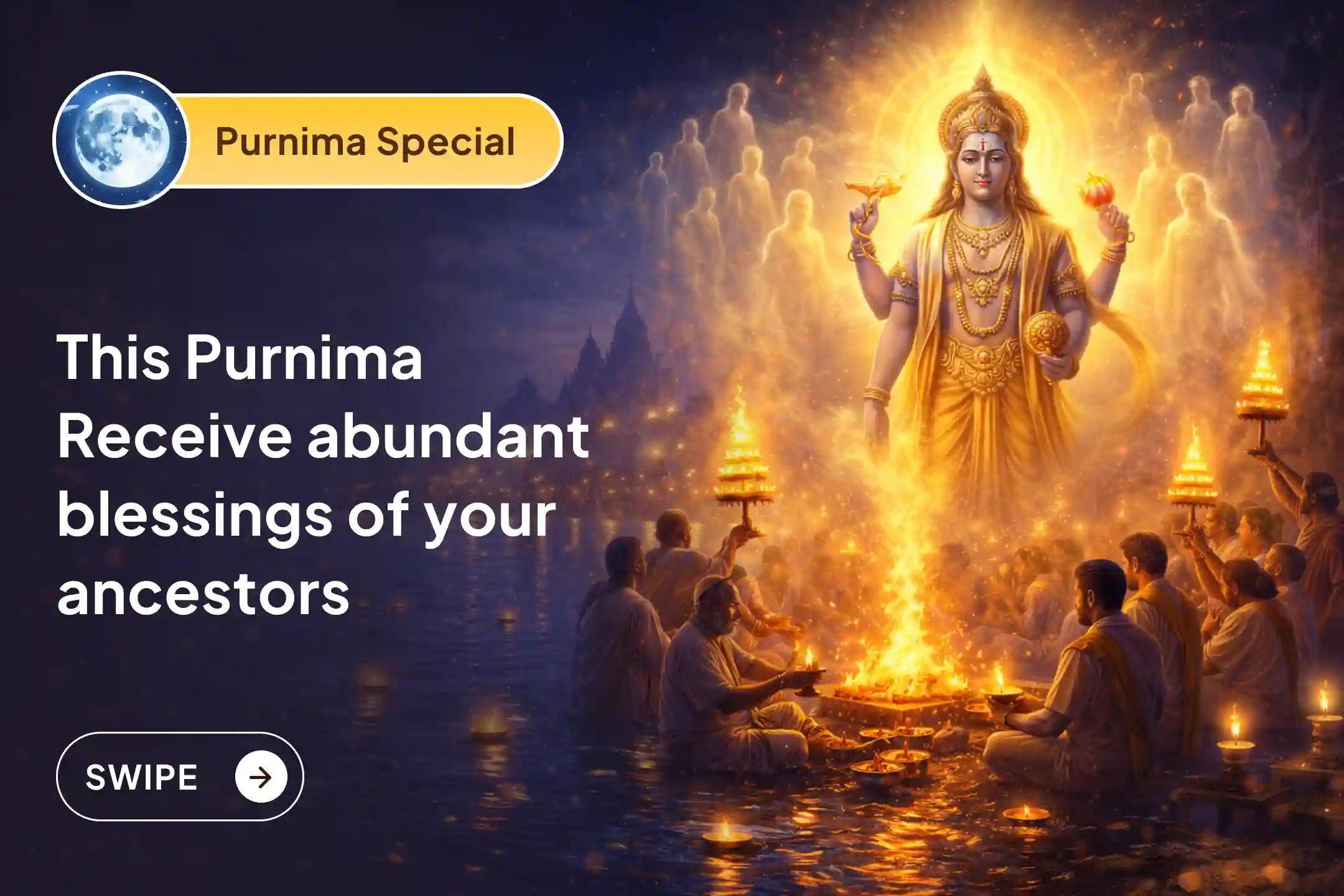 🪷 Experience Pitru Shanti and liberation blessings through Mahapuja and Ganga Aarti in Moksh Nagari Kashi on the sacred Purnima 🪷