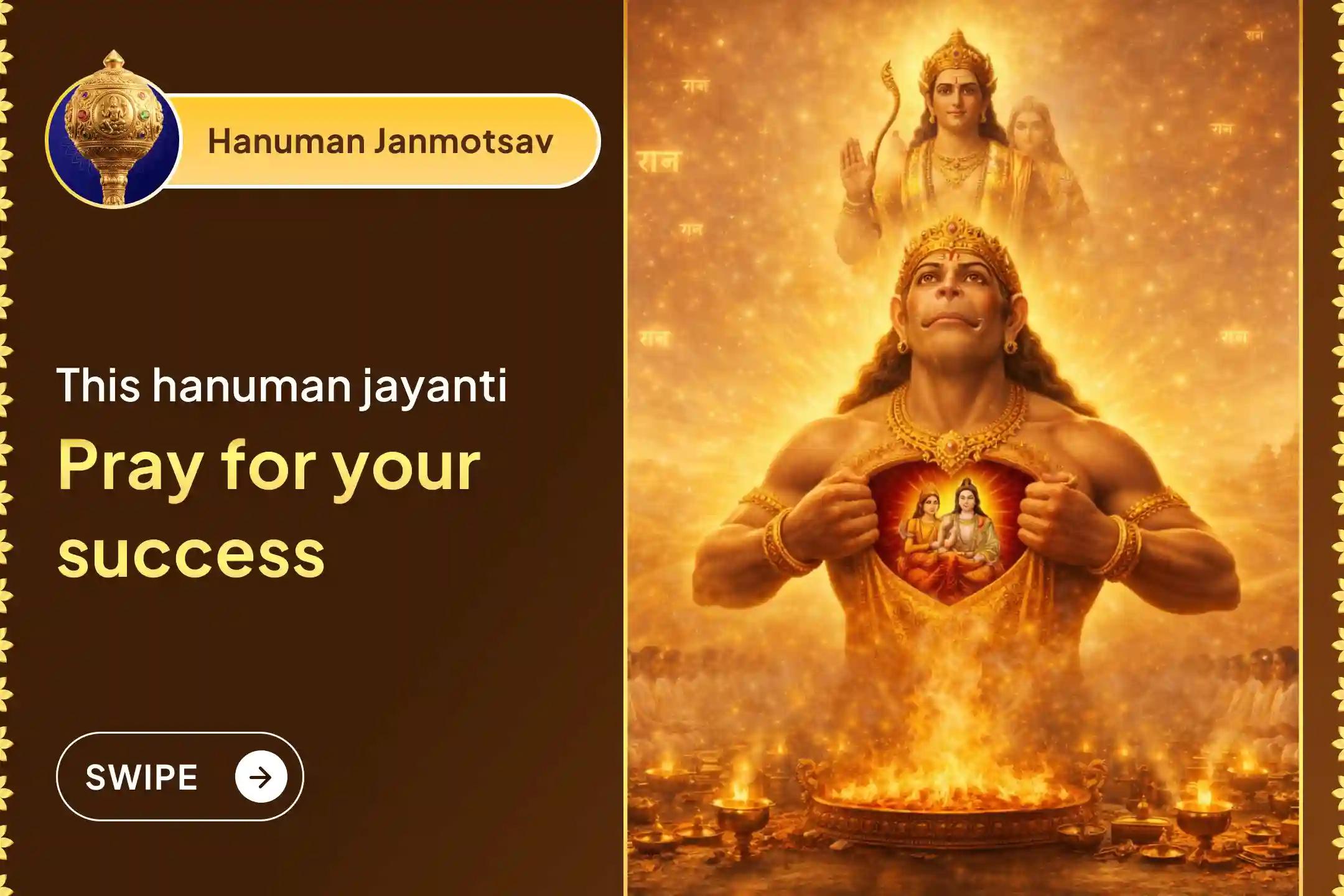 Invoke 21 lakh Ram Naam chants and 1008 Bajrang Baan path on Hanuman Janmotsav to unlock protection, strength, peace, and life transformation