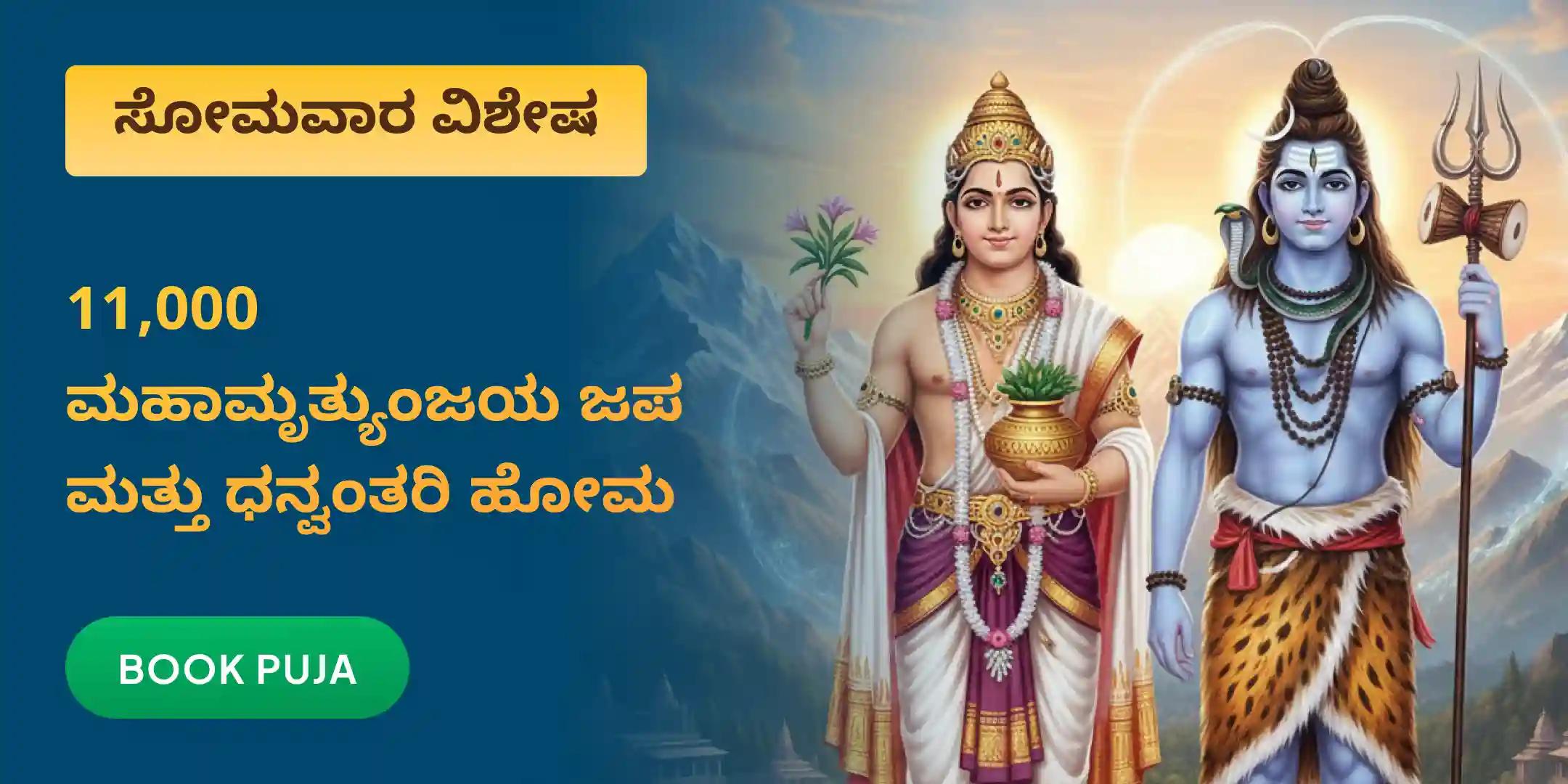 ಉತ್ತಮ ಆರೋಗ್ಯದ ಆಶೀರ್ವಾದಕ್ಕಾಗಿ ಧನ್ವಂತರಿ ಹೋಮ ಮತ್ತು 11,000 ಮಹಾಮೃತ್ಯುಂಜಯ ಜಪ