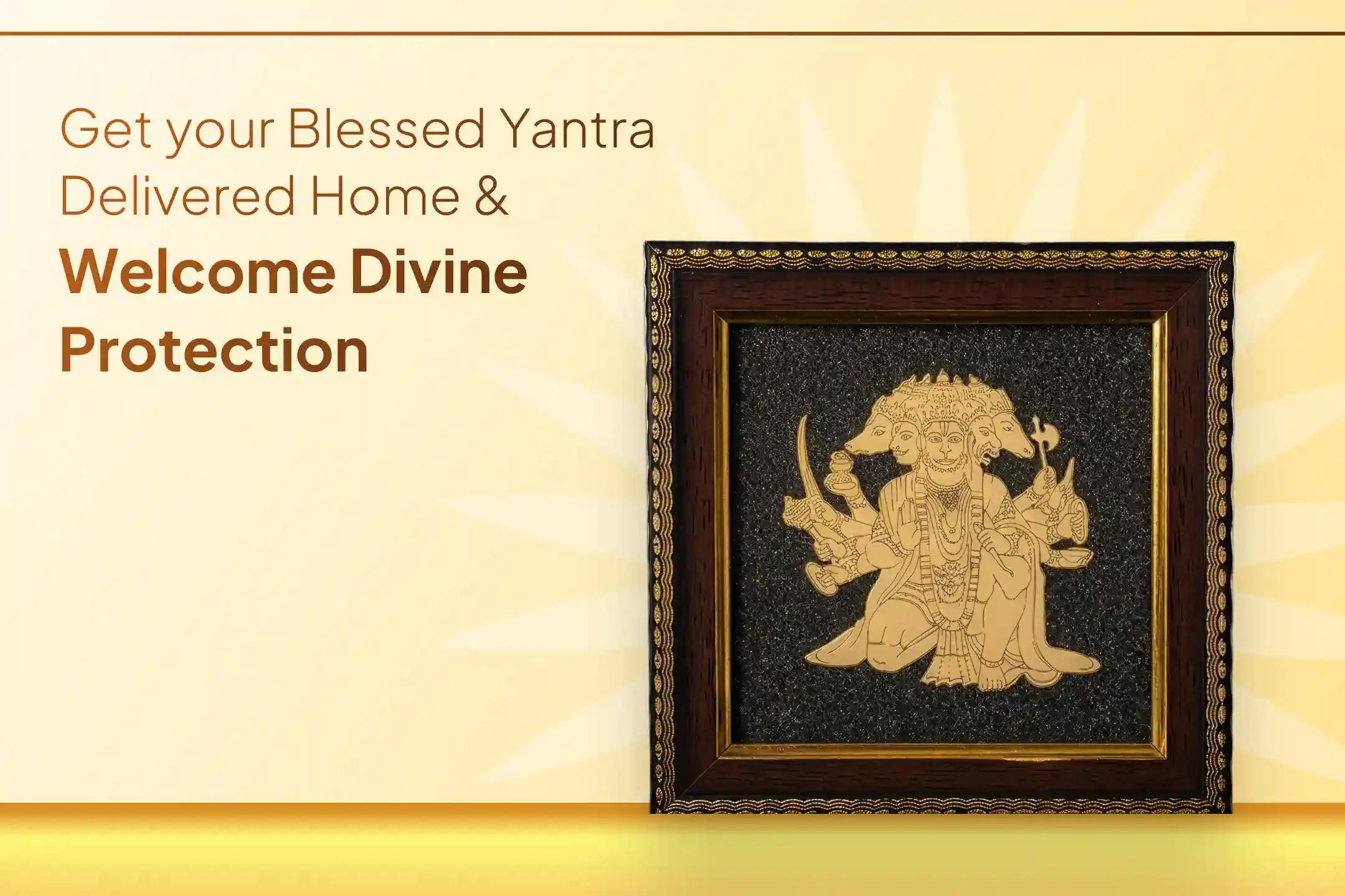 🛕 This Hanuman Jayanti invite Hanuman Ji’s protection home with an energised Panchmukhi Hanuman Yantra, energized through 108 Kavach Path for removing obstacles and negative energies