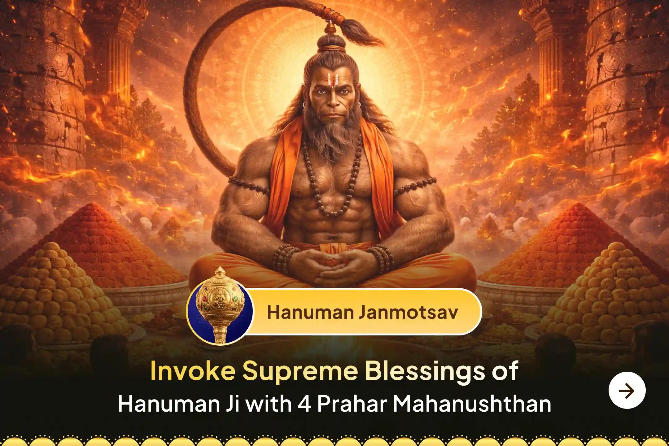 🛕 What pleased Shri Ram the most? It’s when Hanuman Ji covered himself in sindoor. This Hanuman Janmotsav, offer 21 kg Sindoor Chola and receive blessings of fierce protection and strength