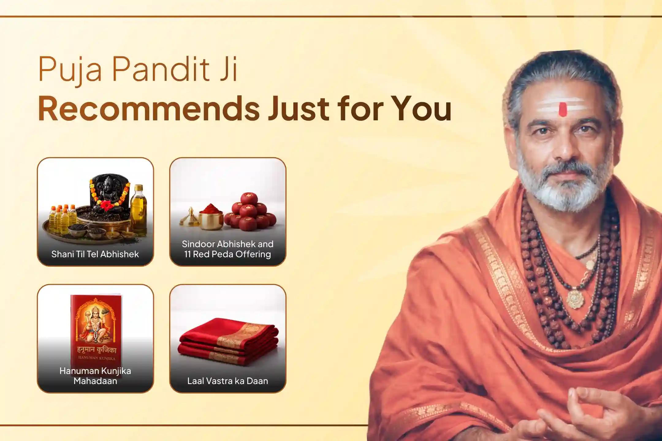✨ This Saturday, participate in a joint ritual dedicated to Lord Hanuman and Lord Shani to seek relief from the effects of Shani. ✨