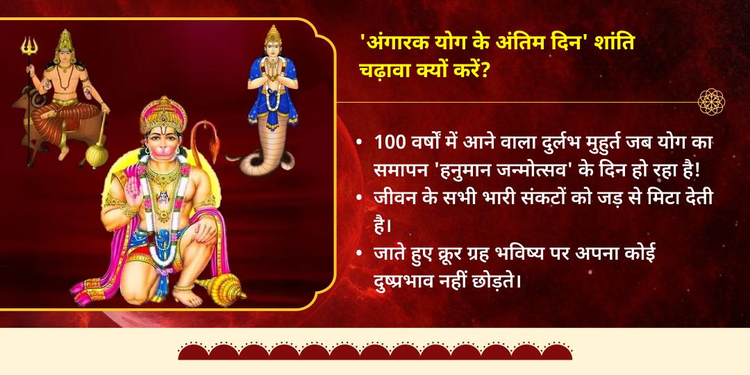 100 वर्षों का दुर्लभ मुहूर्त: हनुमान जन्मोत्सव-अंगारक योग मंगल दोष शांति चढ़ावा