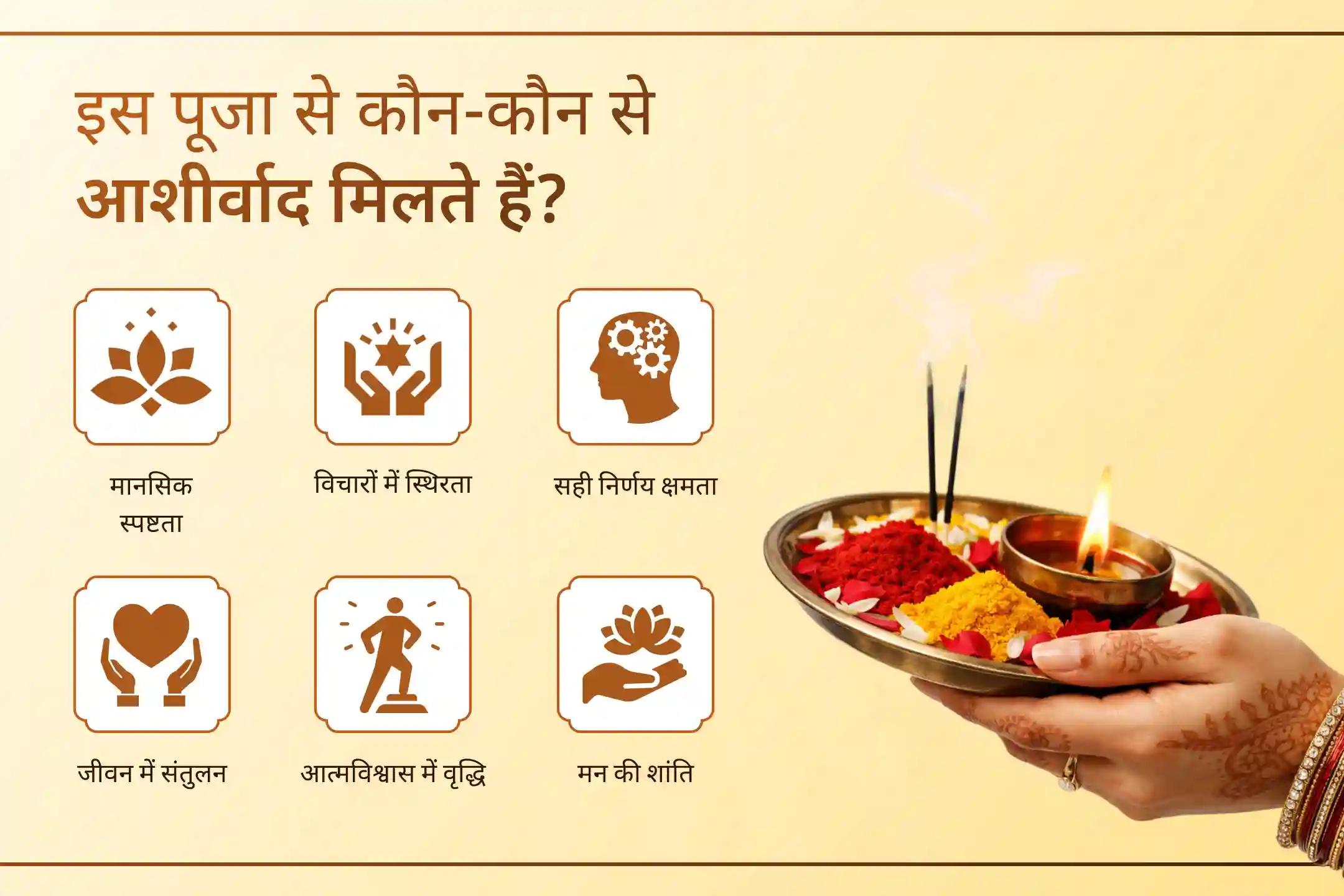 अगर बार-बार गलत फैसले, मानसिक तनाव और अस्थिरता परेशान कर रहे हैं, तो इस विशेष पूजा के माध्यम से पाएं मन की शांति, संतुलन और सही निर्णय लेने का आशीर्वाद।