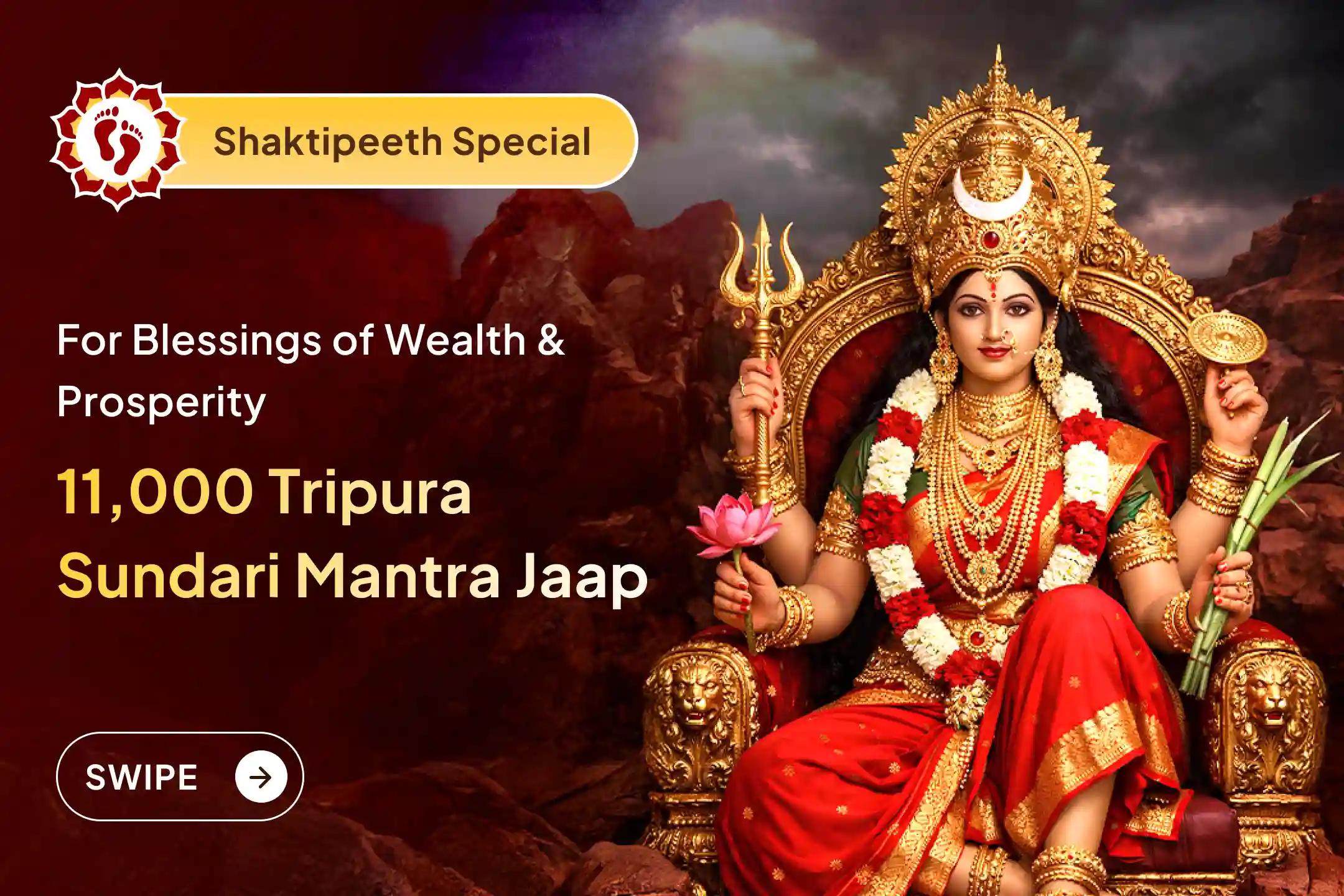 When obstacles keep increasing in life, money doesn’t stay, and your efforts feel incomplete, join this special ritual of Maa Tripura Sundari and receive blessings of success, prosperity, and stability.