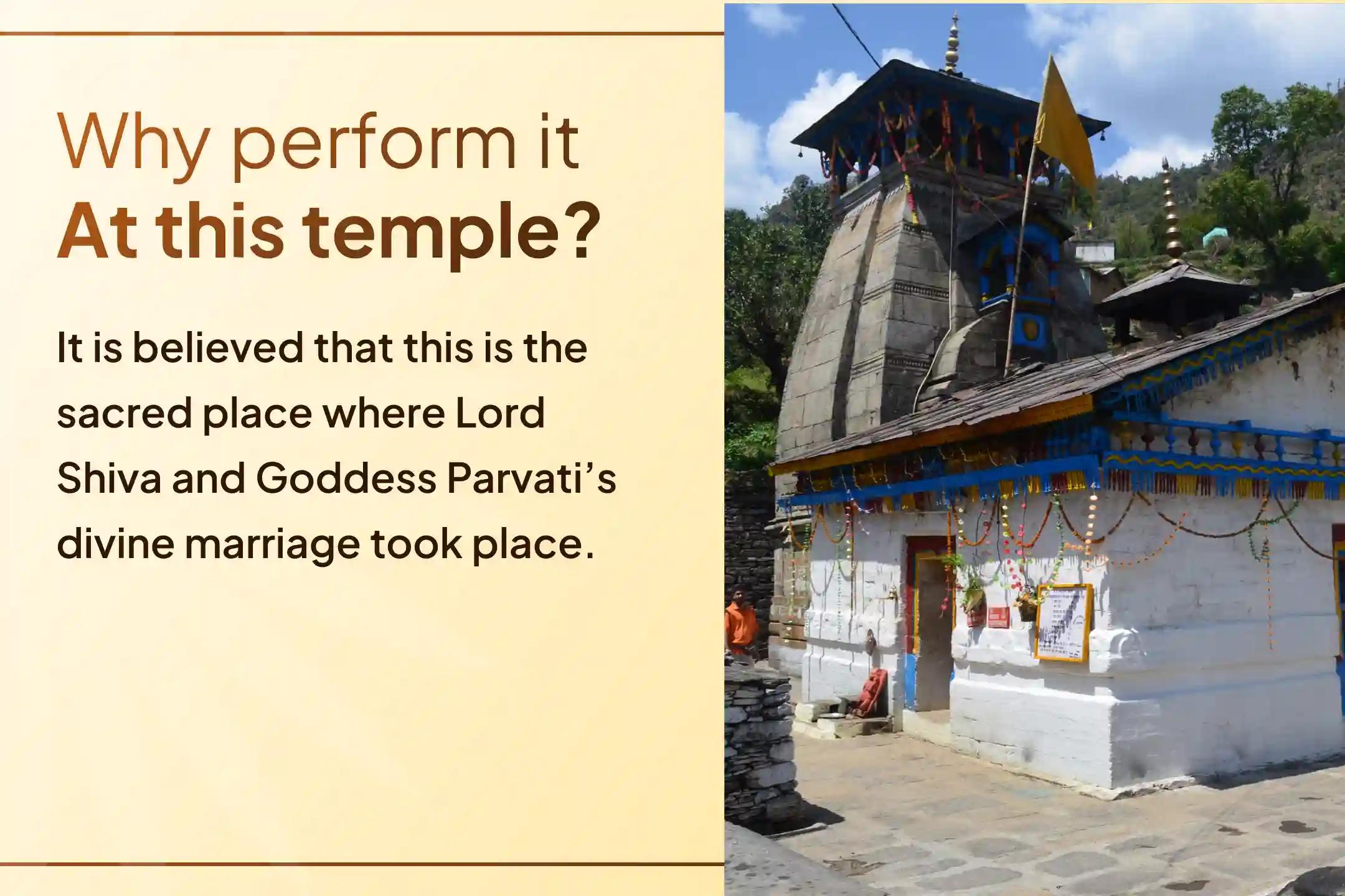 A grand opportunity to receive the blessings of three divine couples for marital happiness. Receive the benefits of the Maha Aarti of Lakshmi-Narayan, Shiva-Parvati, and Sita-Ram at Triyuginarayan Temple.