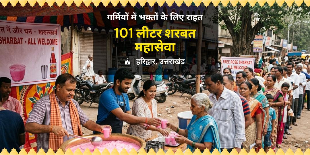 101 लीटर शरबत वितरण सेवा - हरिद्वार