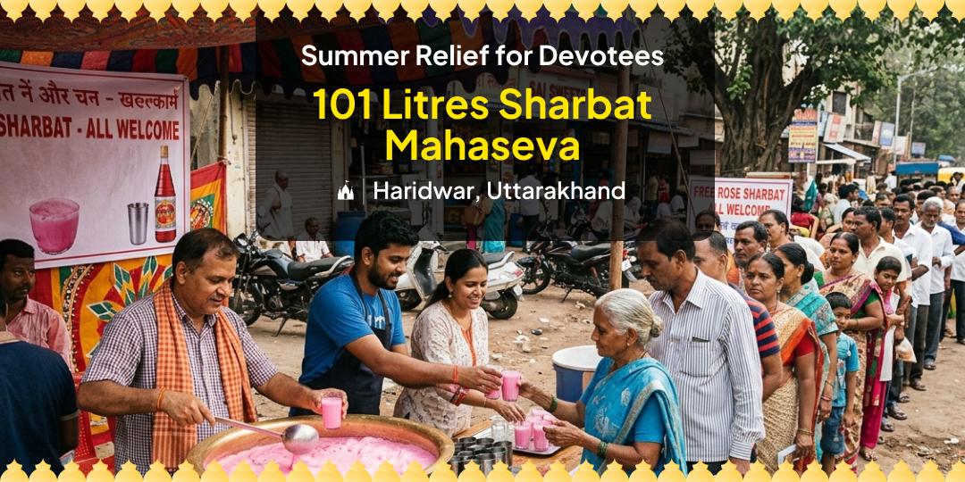 101 Litres Sharbat Distribution Seva in Haridwar