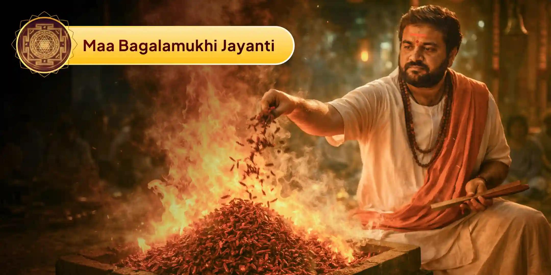 1000 Kg Lal Mirch Agni Ahuti Maha Yagya Bagalamukhi-Pratyangira Kavach Anushthan with 1,25,000 Mool Mantra Jaap